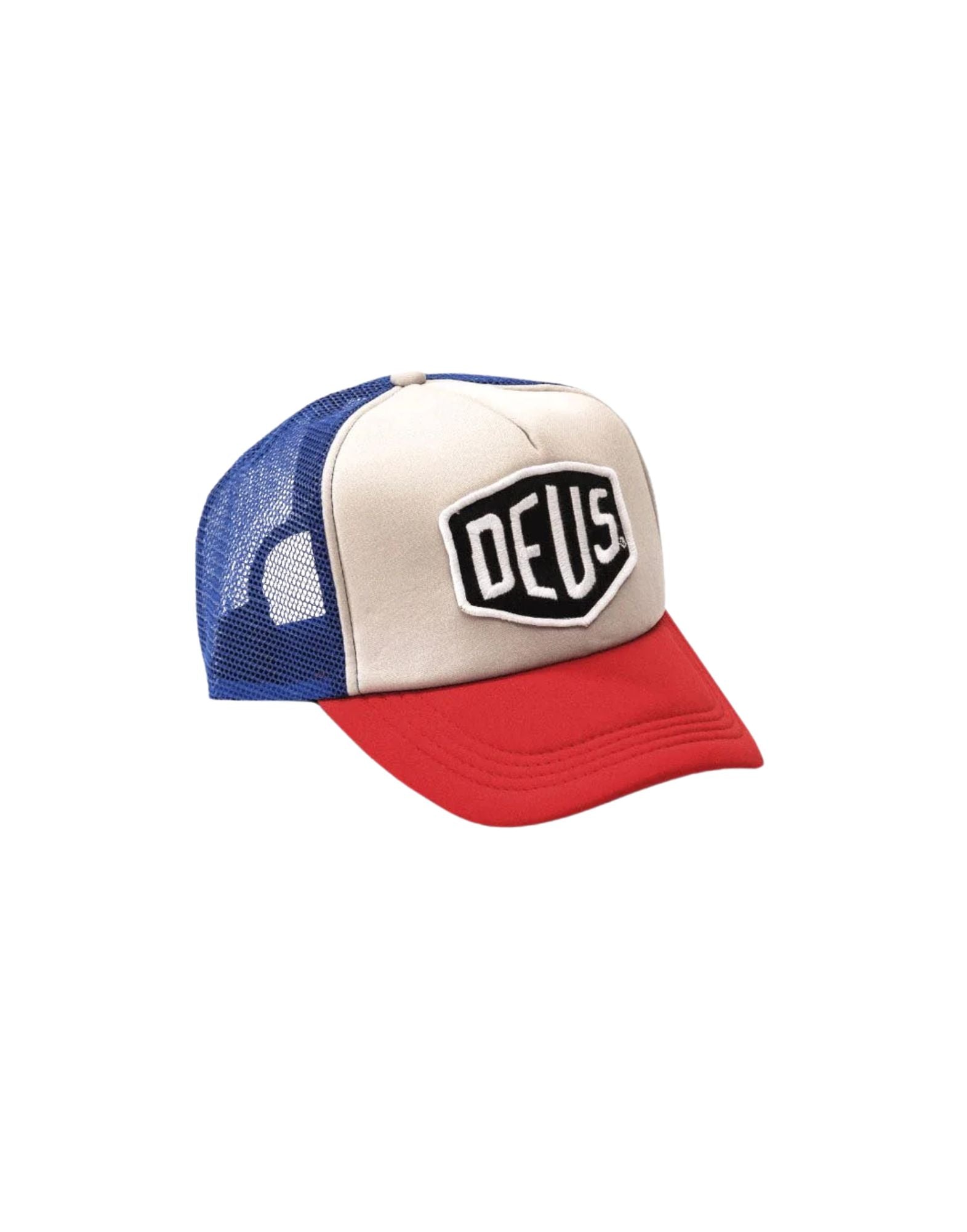 Deus Ex Machina Baylands Trucker Cap Mesh Blue Red Unisex D261MHA190060 BLU-RED