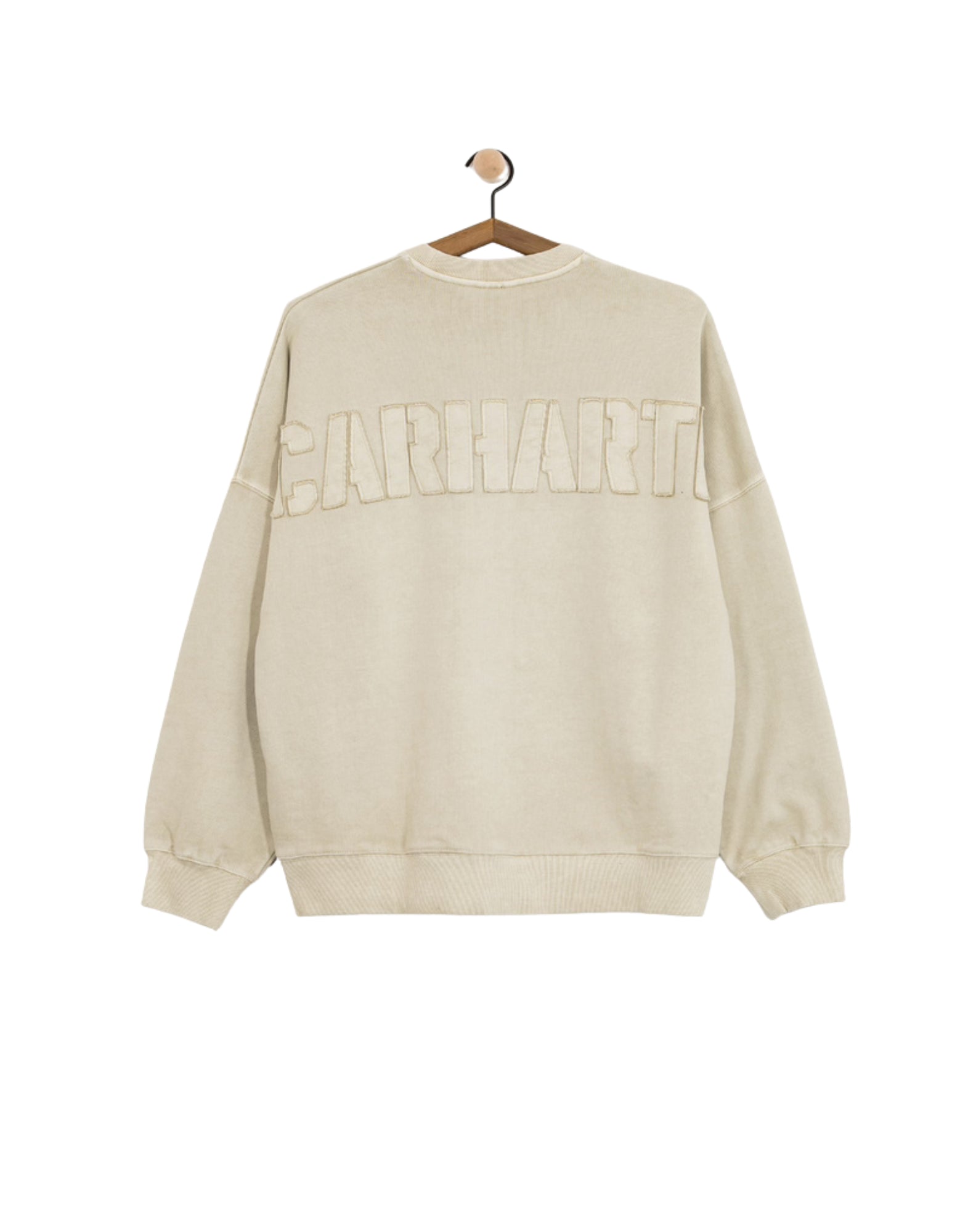 Carhartt WIP Sweat-shirt RGGD – Crew en coton épais teint en pièce pour hommes, Fleur de Sel I035636 2LPGD FLEUR DE SEL SWEATER