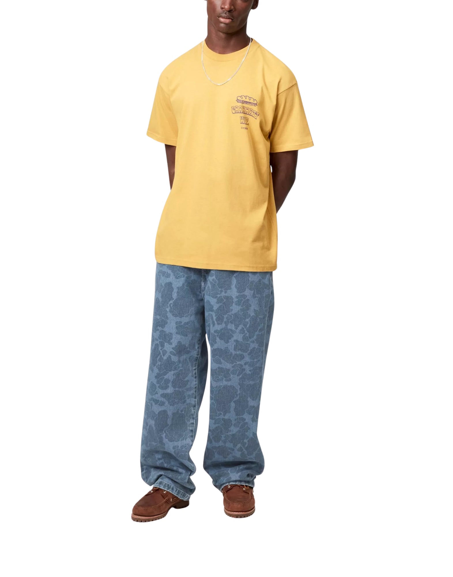 I033755 BLUE CAMO DUCK LANDON PANTS - Jeans - CARHARTT WIP