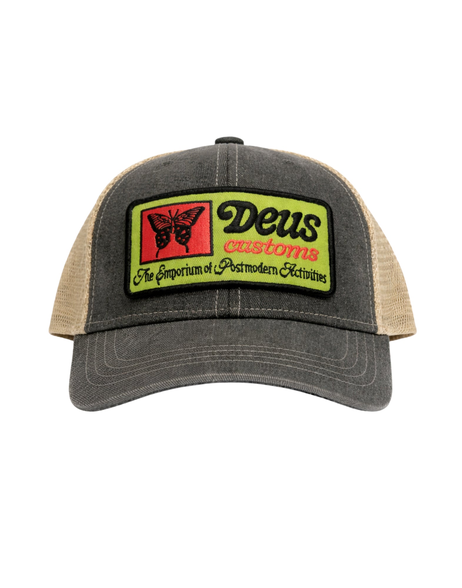 Deus Ex Machina Slapstick Trucker Cap with Embroidered Logo Black Men’s D261MHA552099800
