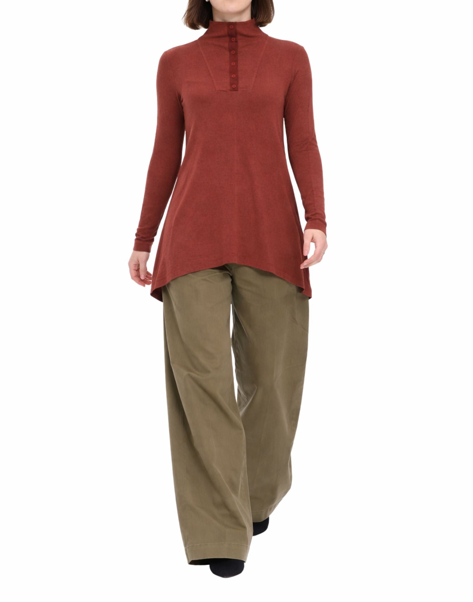 Transit Tunica da Donna Sangria Modal Collo Alto CFDTRBJ193 SANGRIA