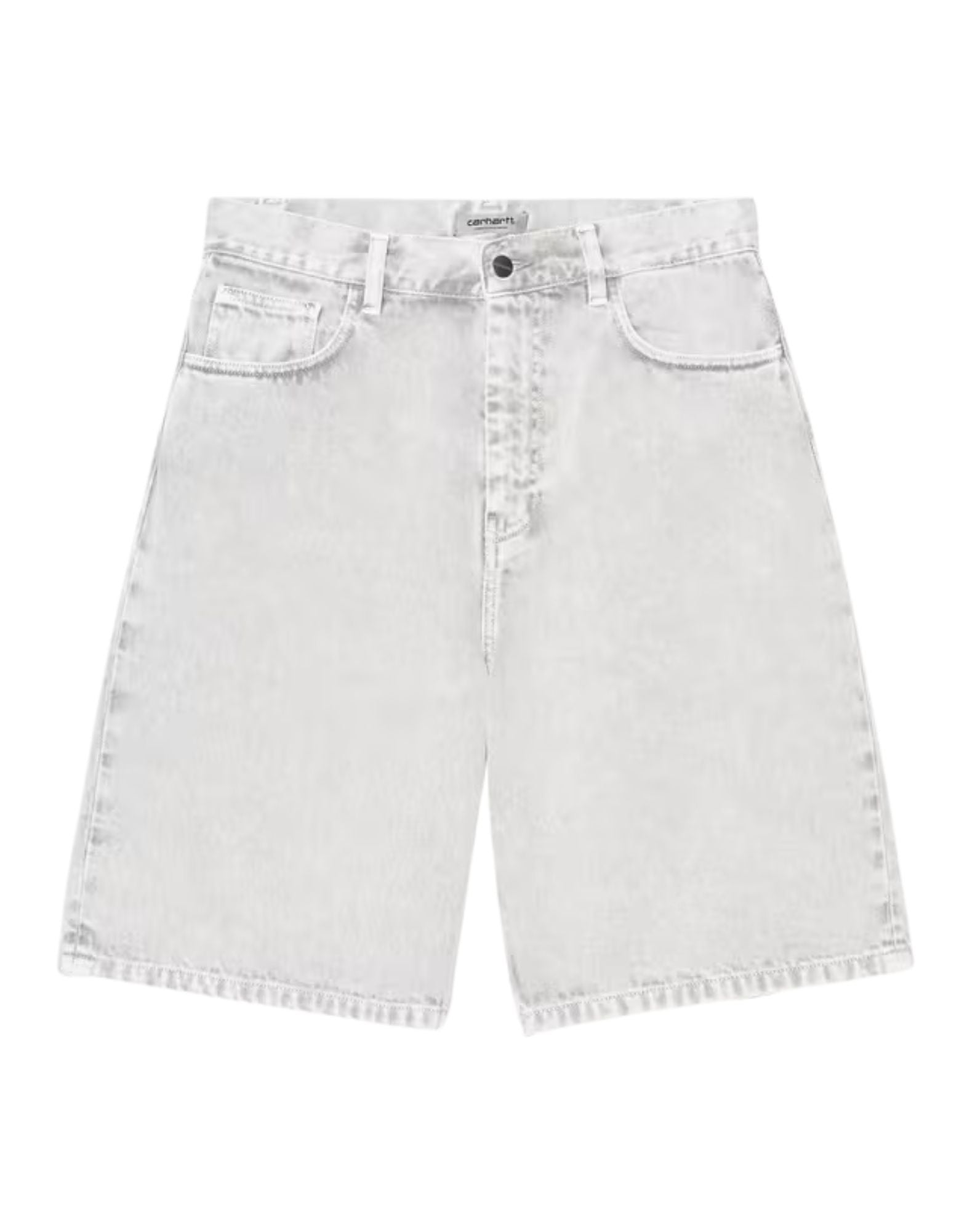 Carhartt WIP Women’s Brandon Short in Cotton Denim Black Chalk Wash Loose Fit Regular Waist. I036530 895F