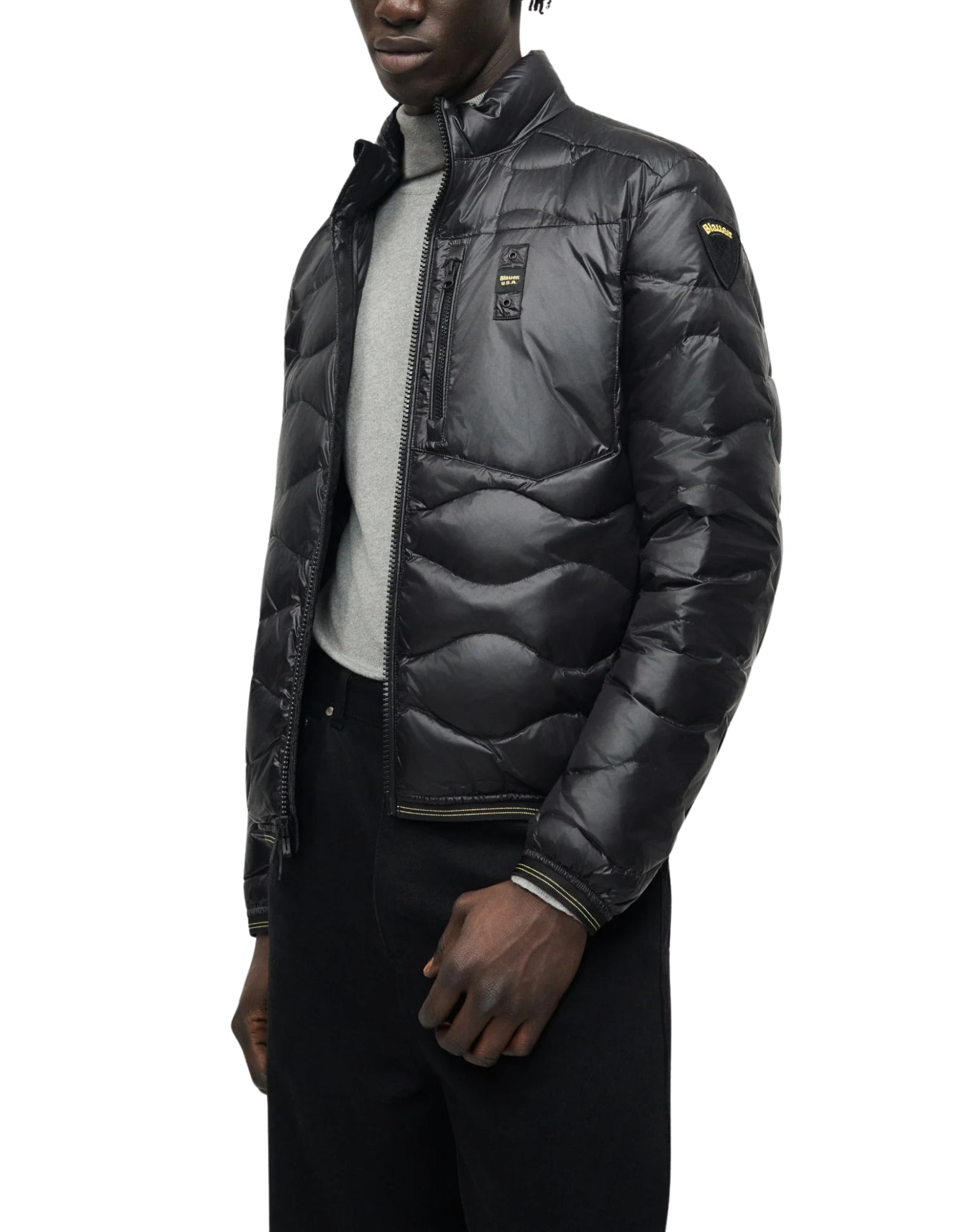 Blauer Daniel Men’s Down Jacket Black – 90/10 Down Fill, Two-Way Zip 26SBLUC03178-006719-CRDS- 999
