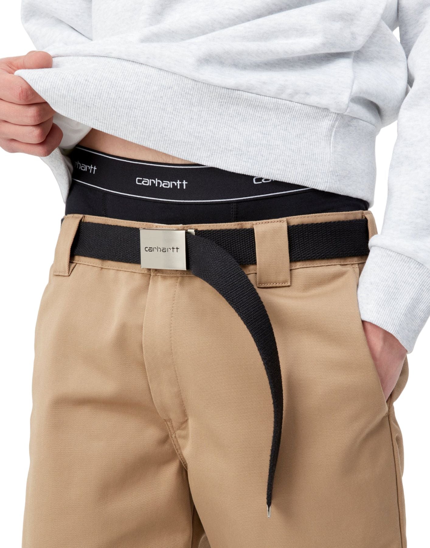 Carhartt WIP Cotton Trunks – Pack de 2 calzoncillos tipo bóxer de punto de algodón, negro I029375 933XX COTTON TRUNKS NEGRO