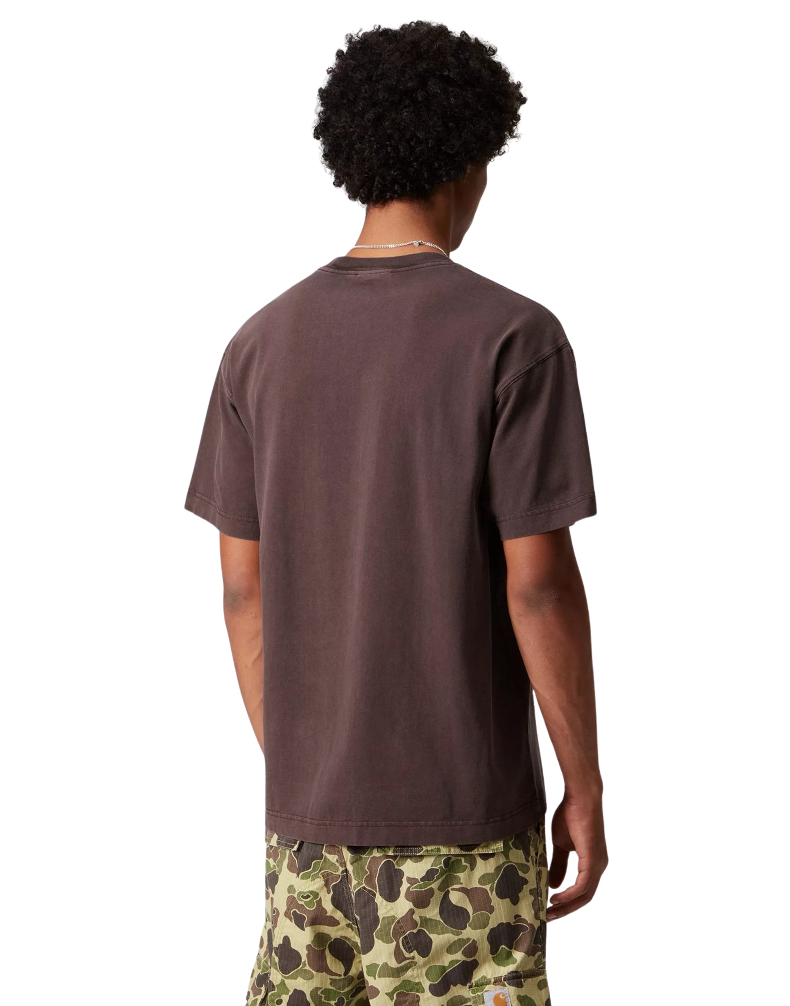 Carhartt WIP 春夏 Vista T 恤 – 男士成衣染色棉质 T 恤,Palisander I030780 33HGD PALISANDER VISTA T 恤