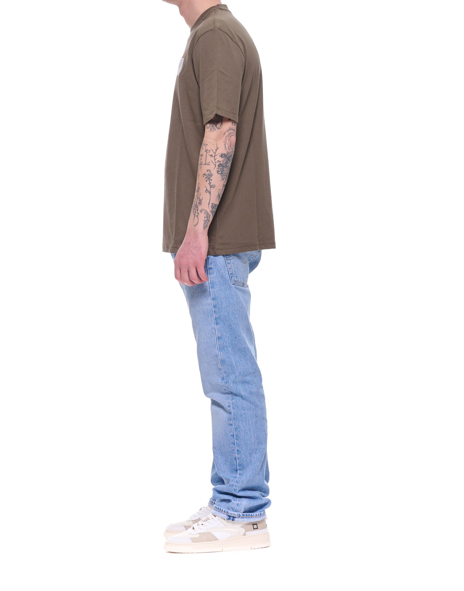 تي شيرت Blauer Faxon قطن للرجال باللون الأخضر مع رقعة الشعار 26SBLUH02284-007480 60H
