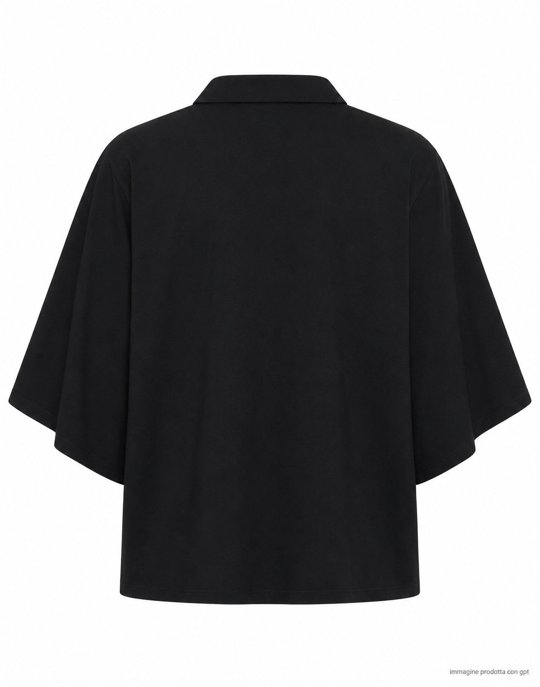 Hevo Salice Top corto de algodón negro 040 L700 0303 SALICE