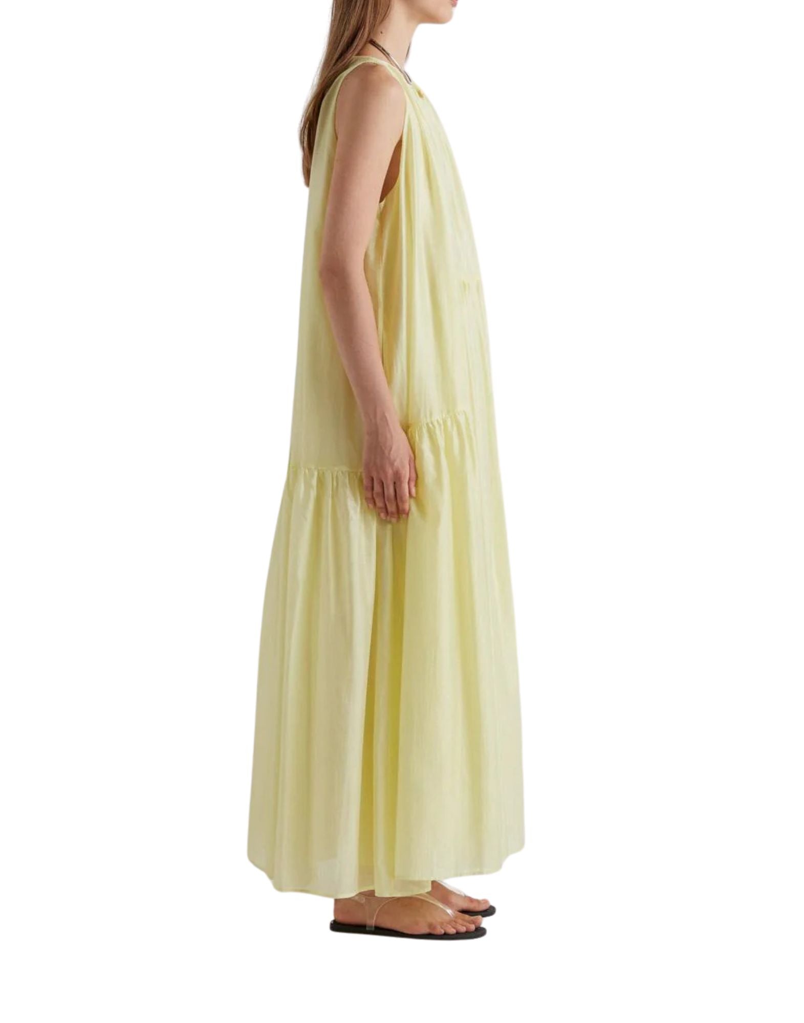 Meimeij Long Ruched Dress Women Sunny Lime M6EF03 882 SUNNY LIME
