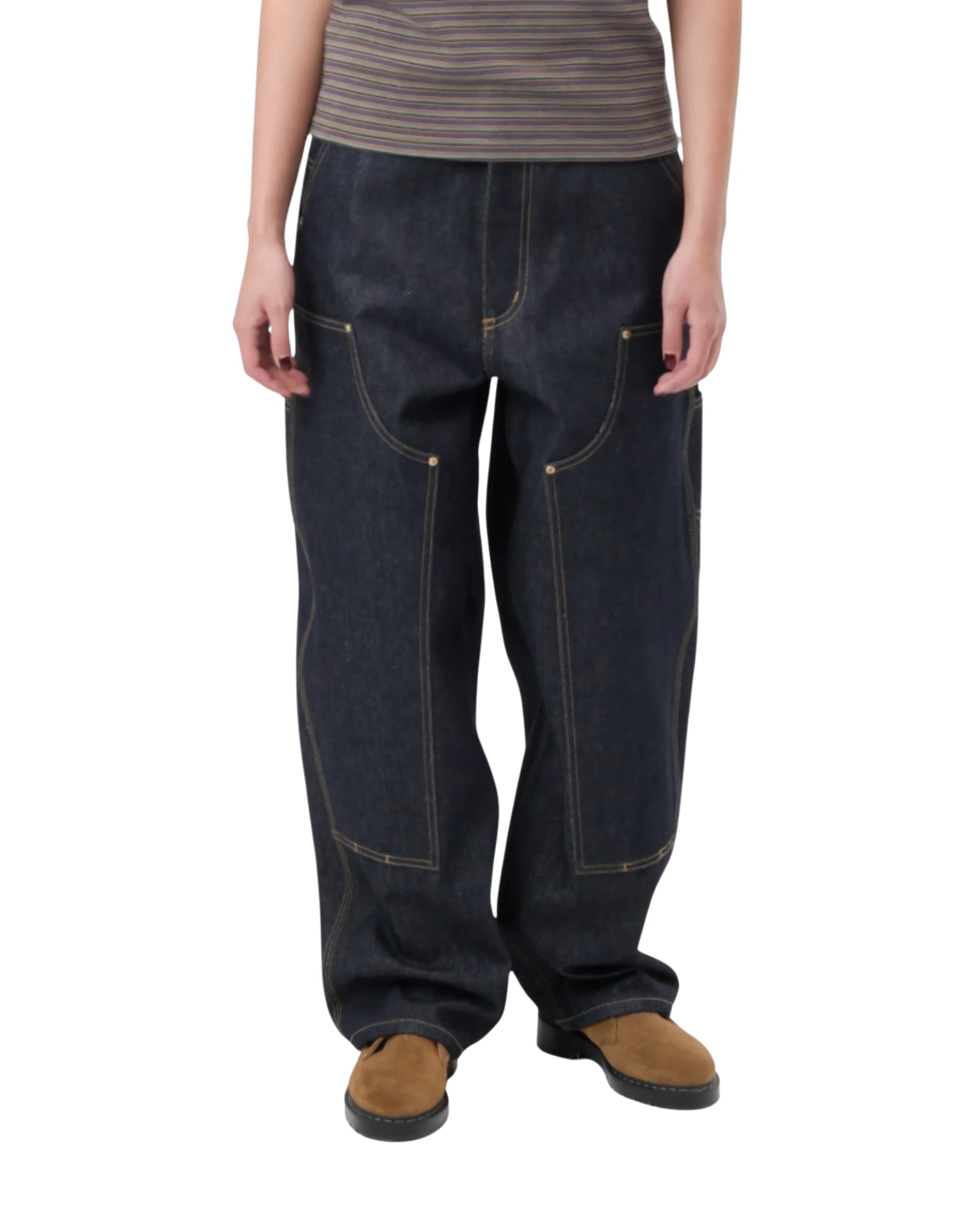 I036323 01B7 BLUE SMITH GRIND WASH - Pantaloni - CARHARTT WIP