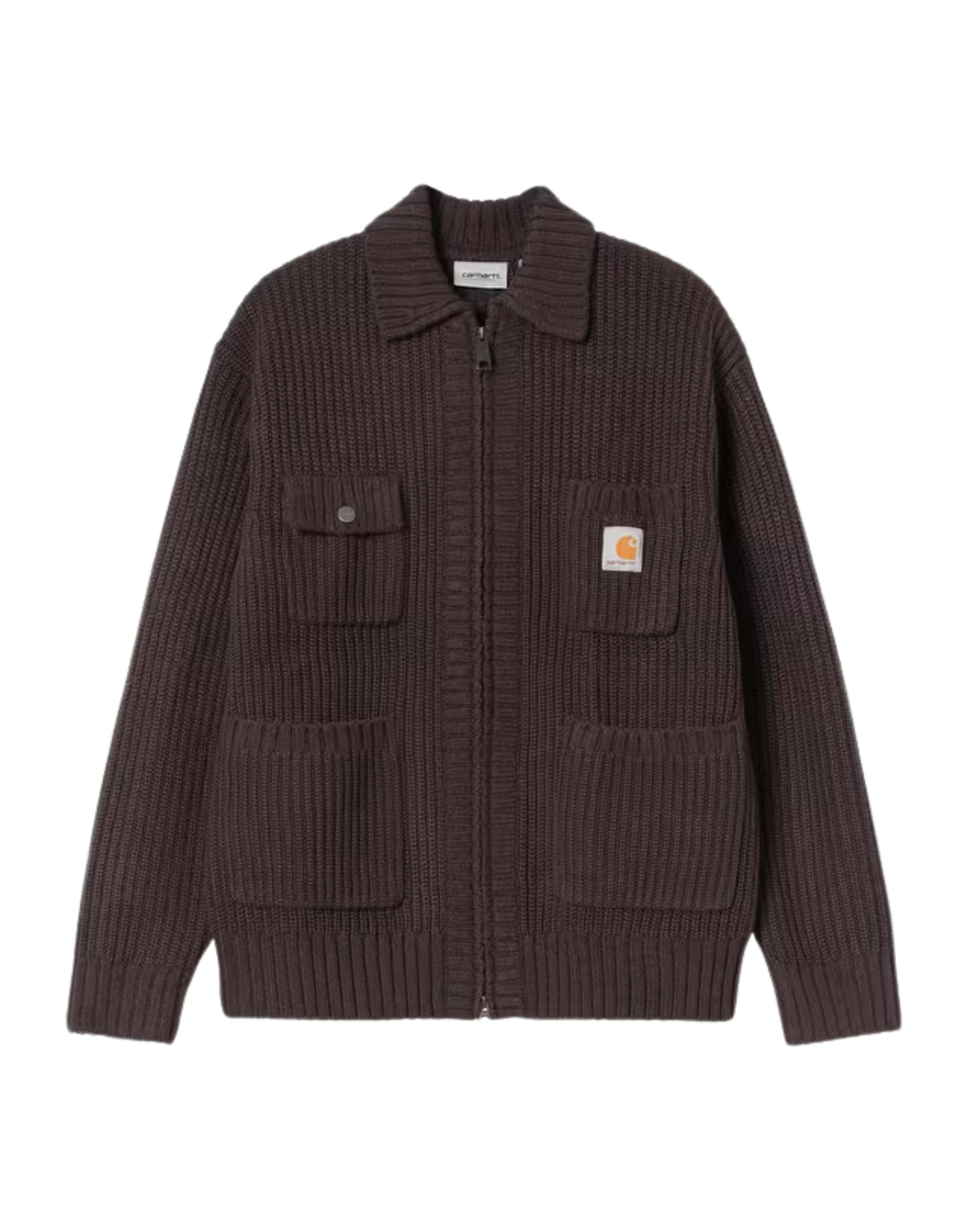 Carhartt WIP Chore Knit Jacket – Von der Arbeitskleidung inspirierte Strickjacke für Herren, Palisander I035399 33HXX PALISANDER KNIT JACKET