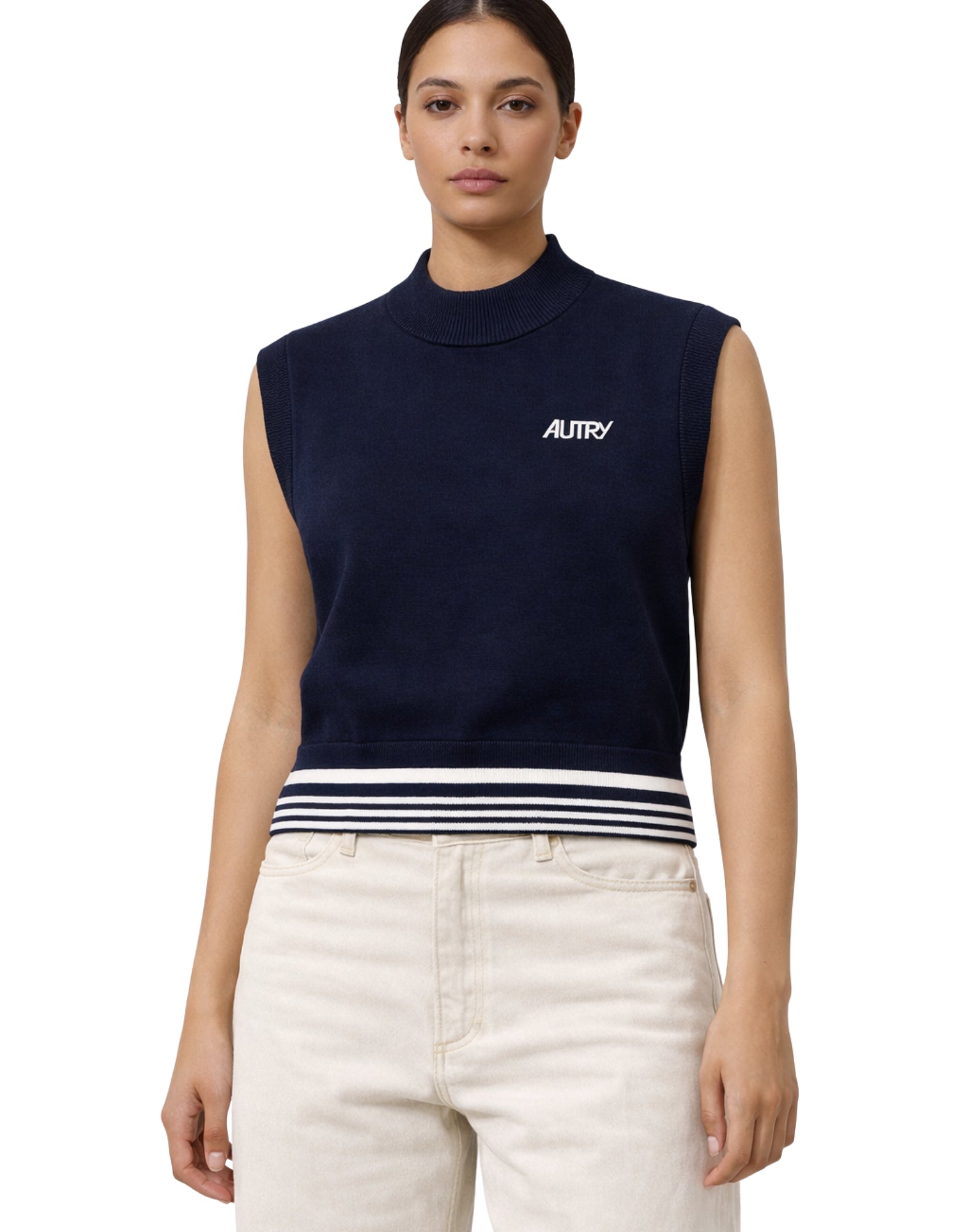 Autry Women’s Vest Main Knitted in Blue VEPW 030B