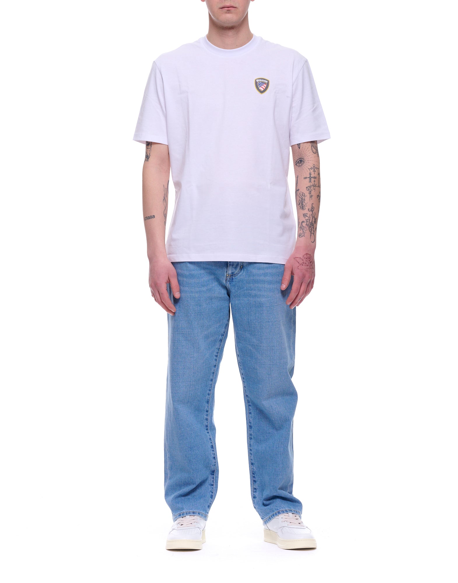 Pantalón vaquero Austin Straight de cinco bolsillos de Telacruda en azul claro TNPT0009- DE0038B 2621 LAV.