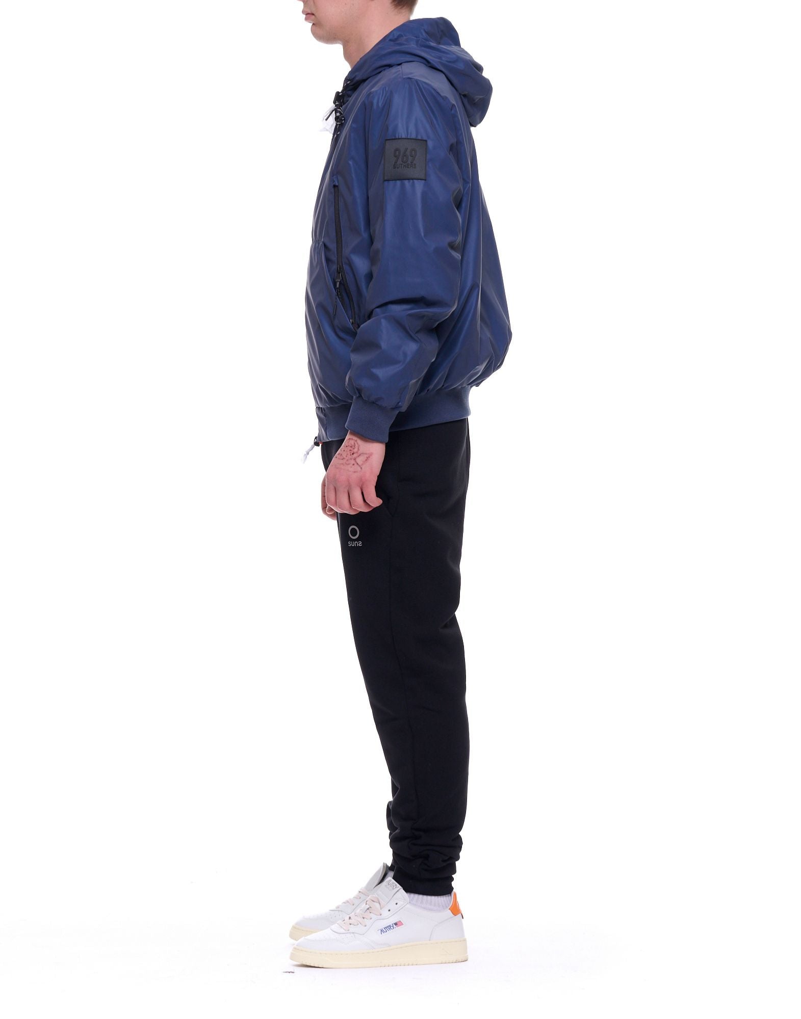 Outhere Mid-Season Jacka för män Zeus Abyss Regular Fit Hooded Polyester Dragkedja 4631M549B502 1876 ABYSS