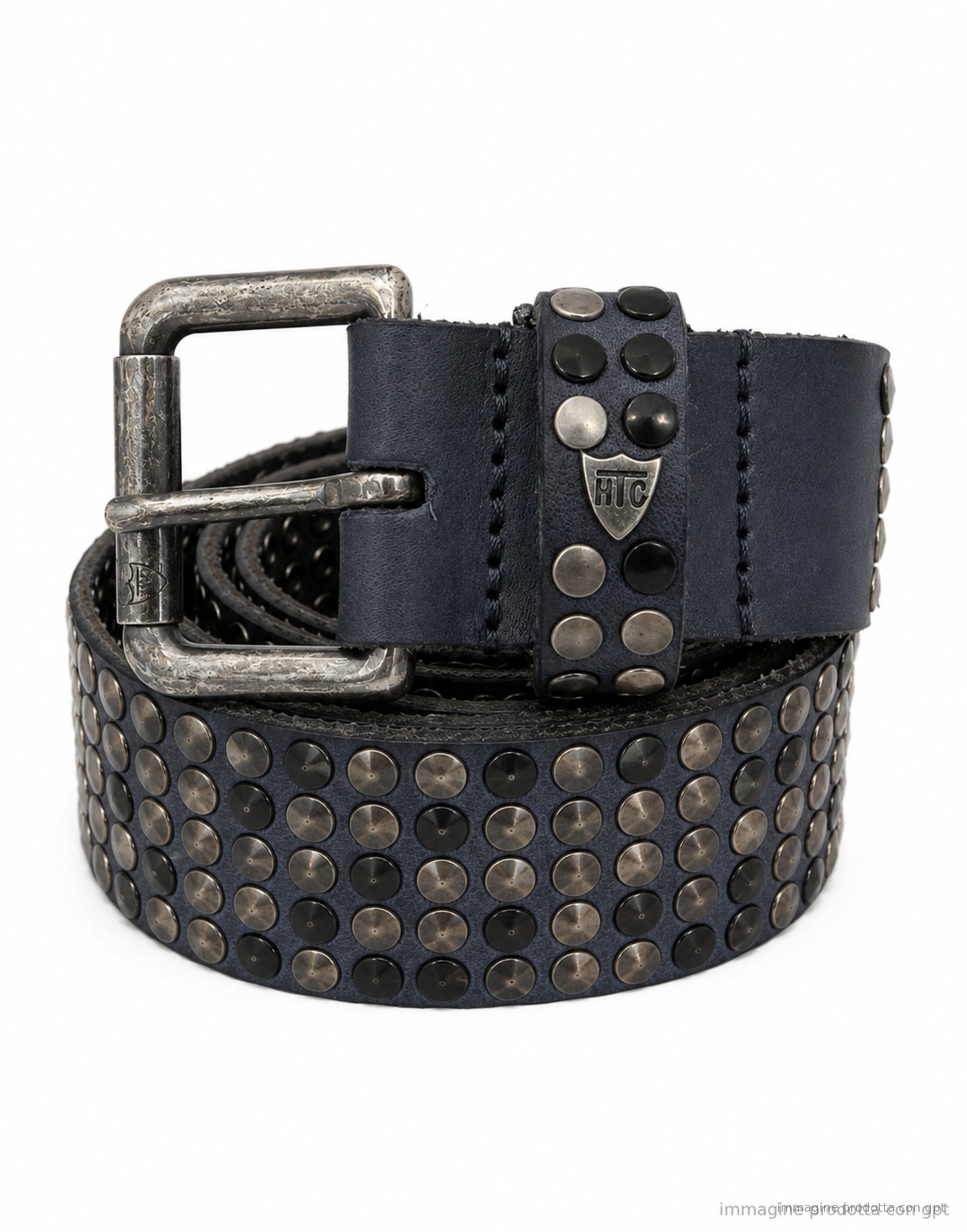 CEINTURE À CLOUS 5000 BLEU FONCÉ