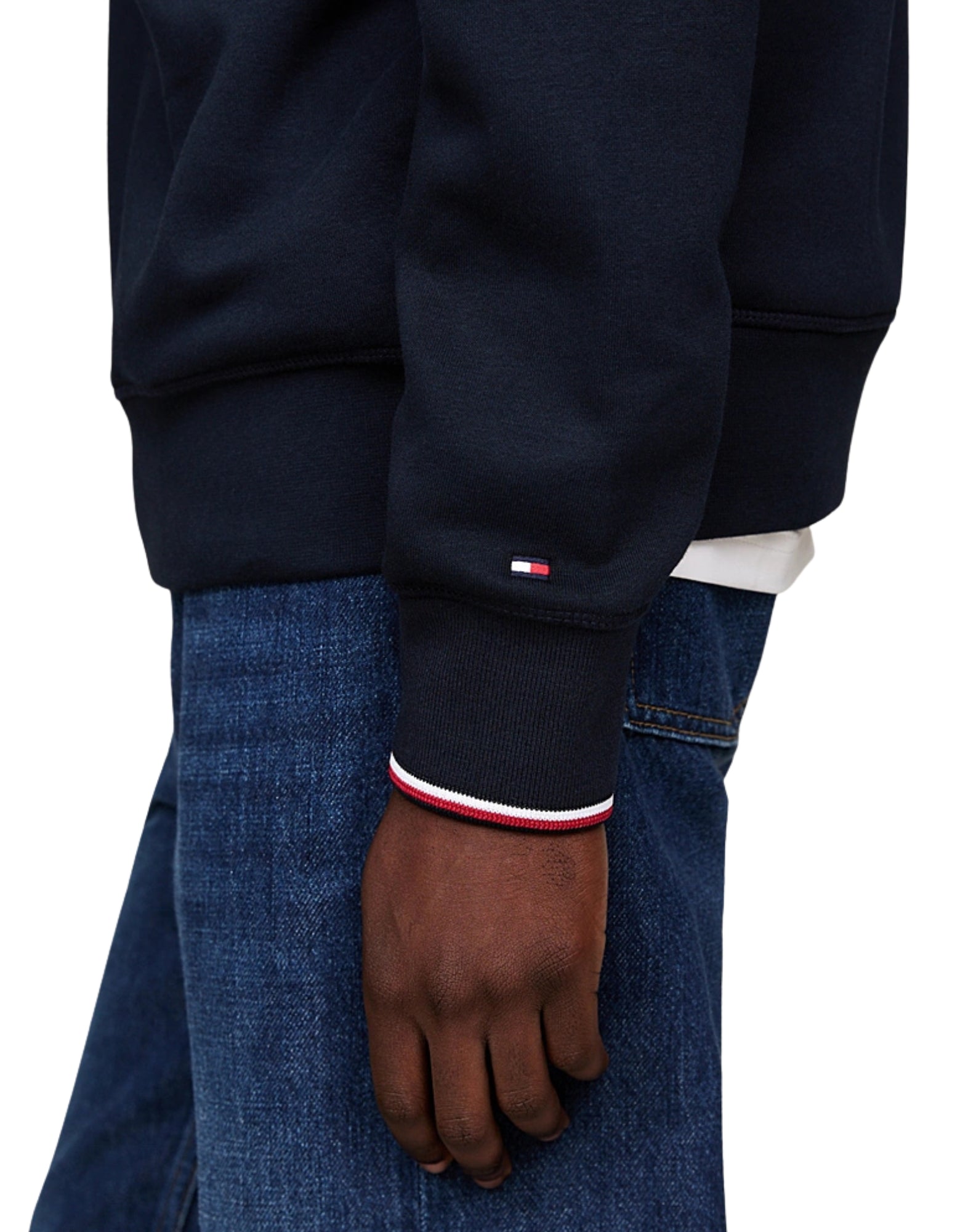 33639 DW5 BLAUER PULLOVER MIT LOGO - Maglieria - TOMMY HILFIGER