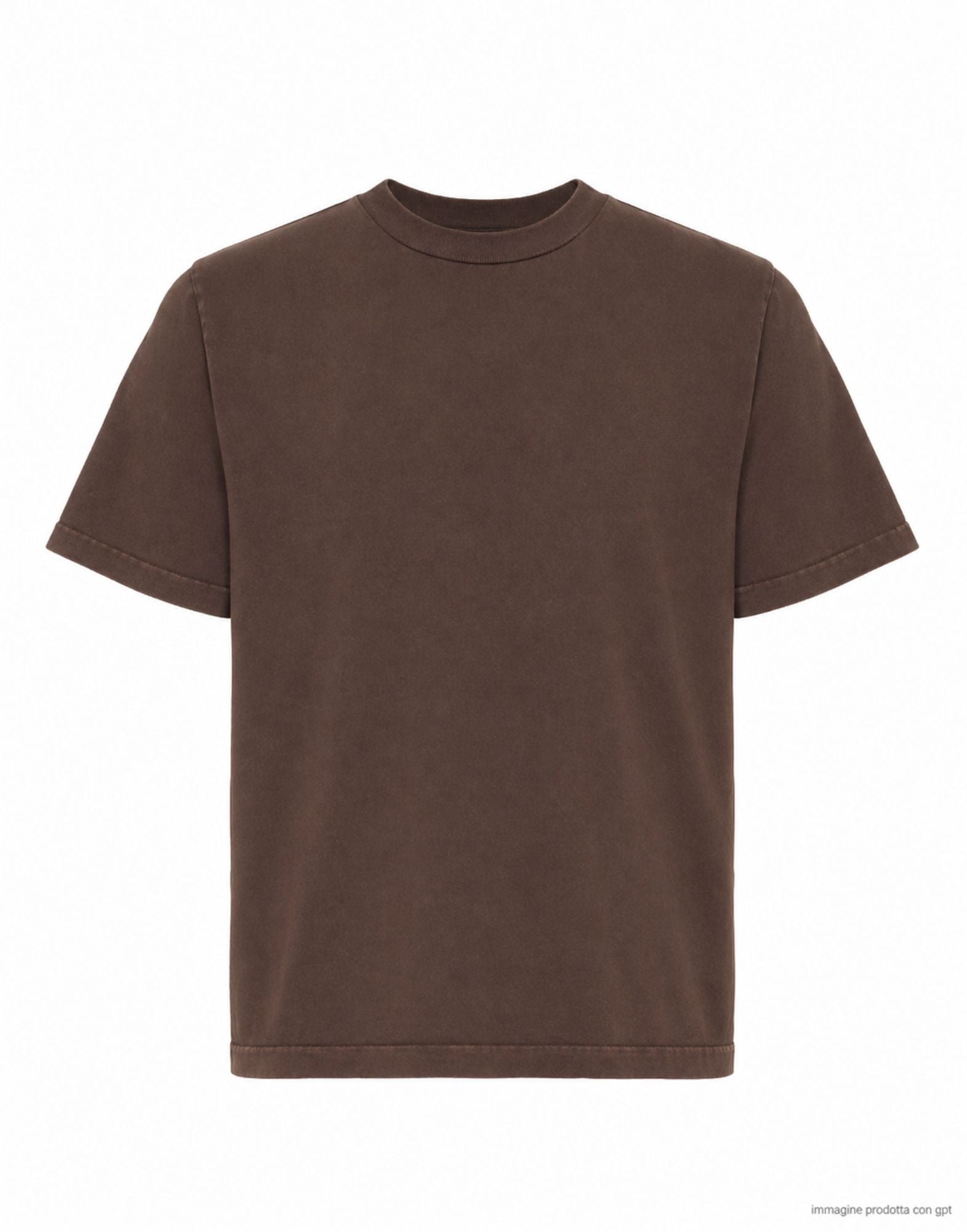 Atomofactory Stone T-Shirt Brown Cotton Crew Neck Men Made in Italy PE26AFU33 024 BROWN