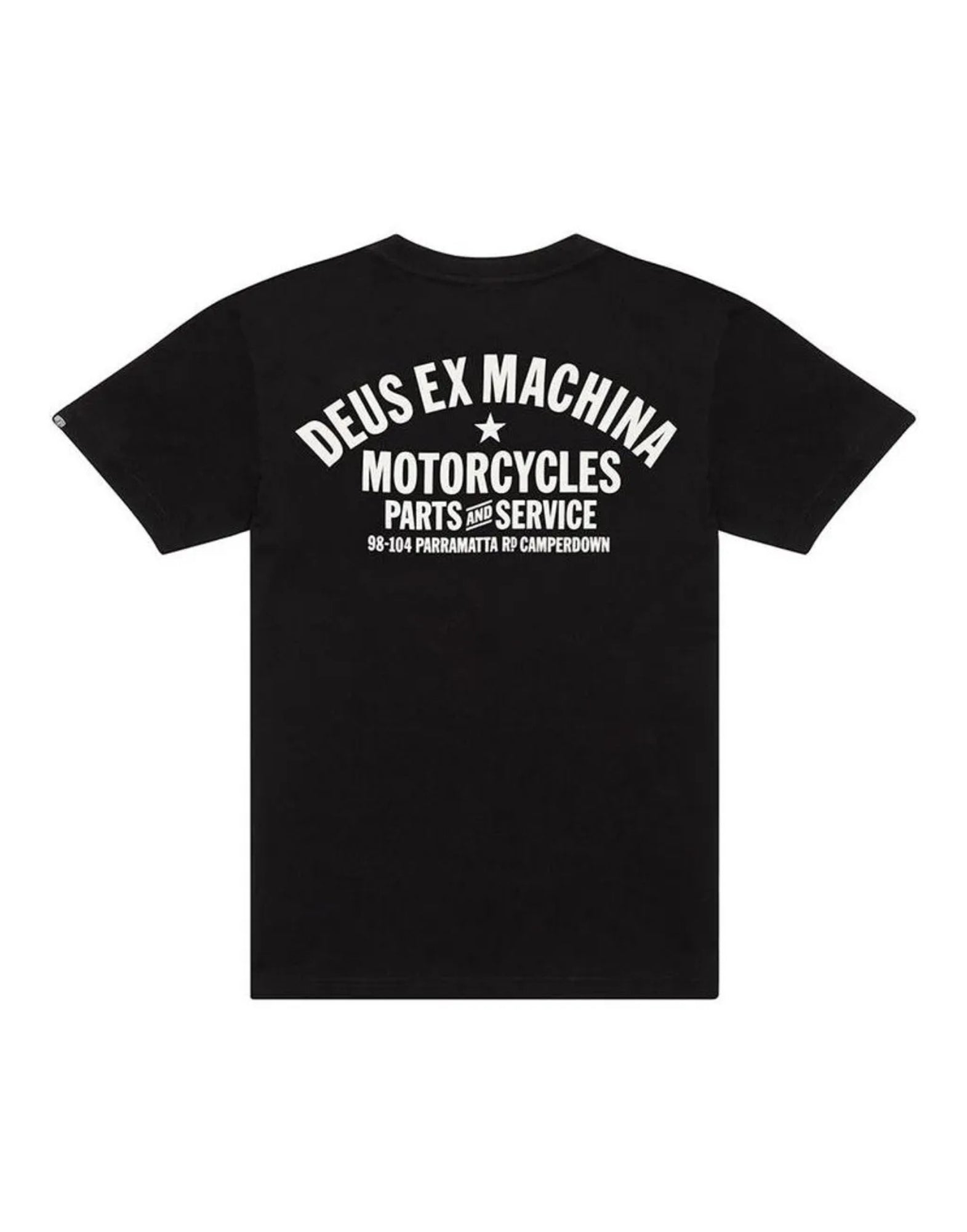 티셔츠 맨 DMW41808A 검은 색 캠퍼 다운 주소 Deus Ex Machina