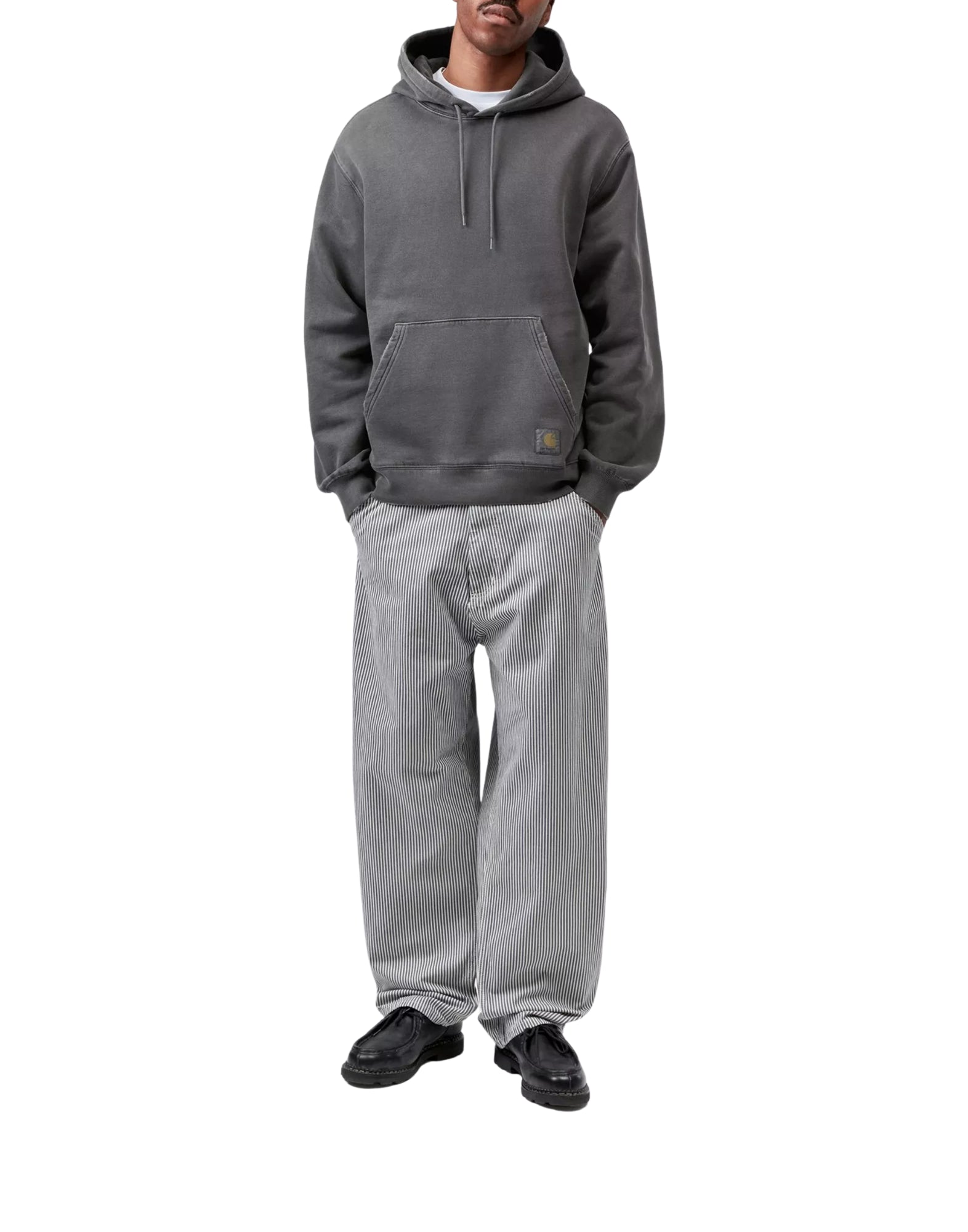 I036053 89.B7 BLACK SWEAT GRIND WASH - FELPA - CARHARTT WIP