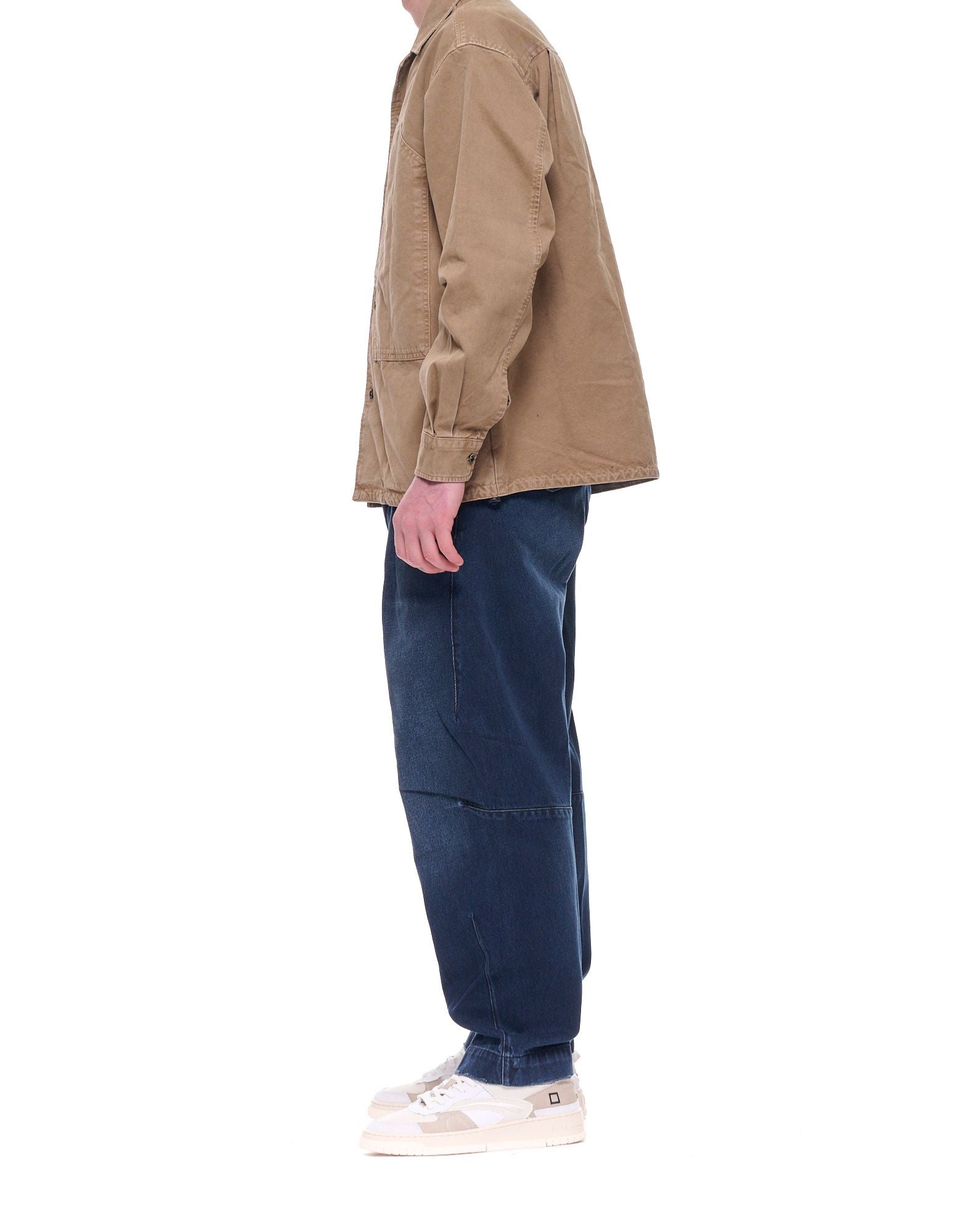 Nine:InTheMorning Benito Shirt Man Men’s Cotton Overshirt Taupe BNT15 V44 TAUPE