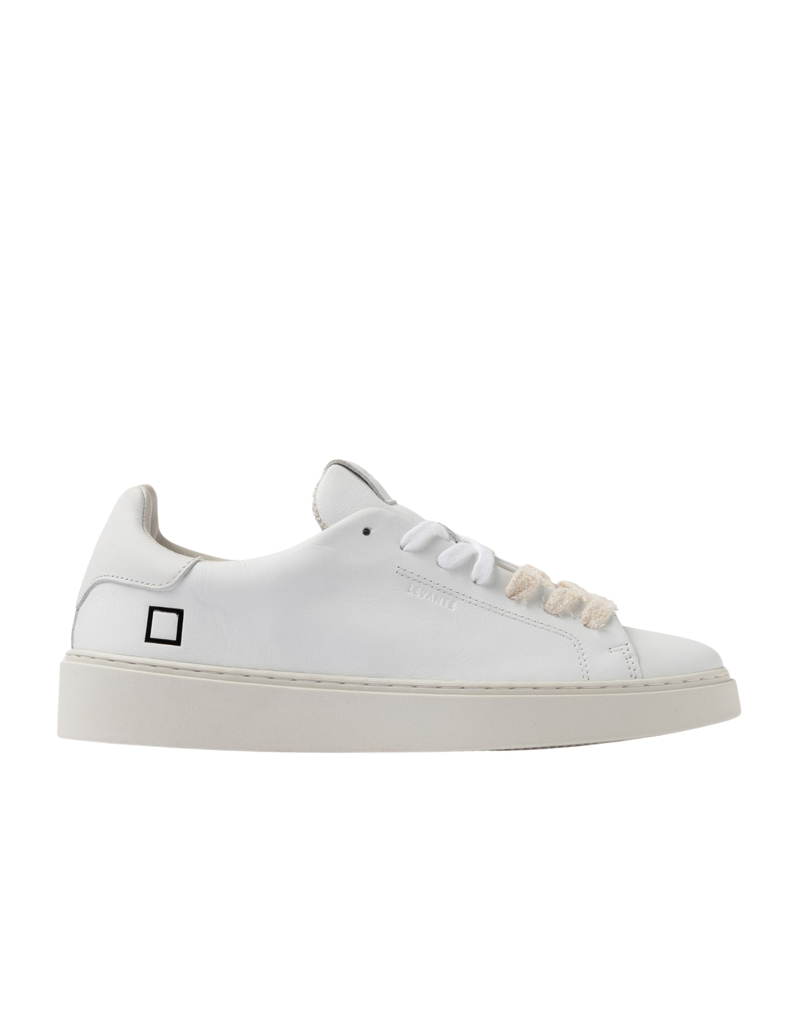 D.A.T.E. Levante Calf Men’s Leather White Sneakers M441-LV-CA-WH-WH