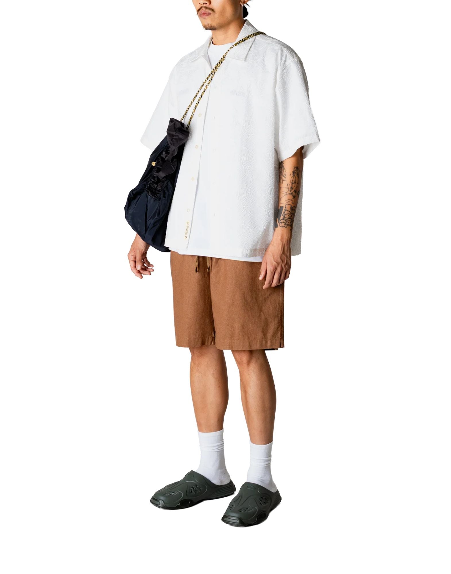 Camicia da ricamo Woodbird WBWang Camicia da uomo bianca 2616-702 OFF WHITE