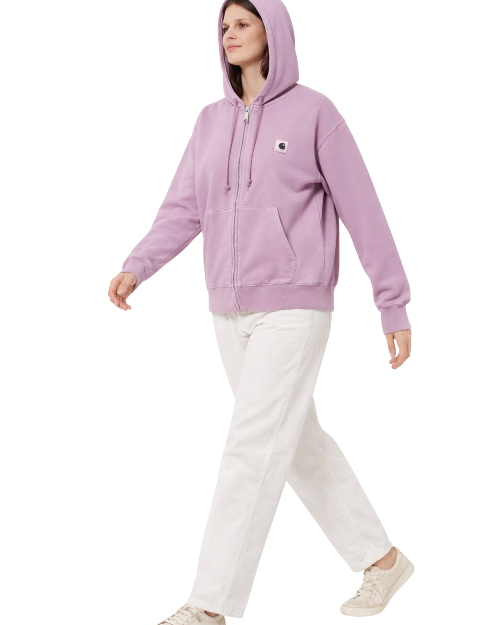 Carhartt WIP W’ Hooded Nelson Jacket – Heavy Cotton Jersey, Garment Dyed, Gentle Purple – Women’s I033830 3IBGD