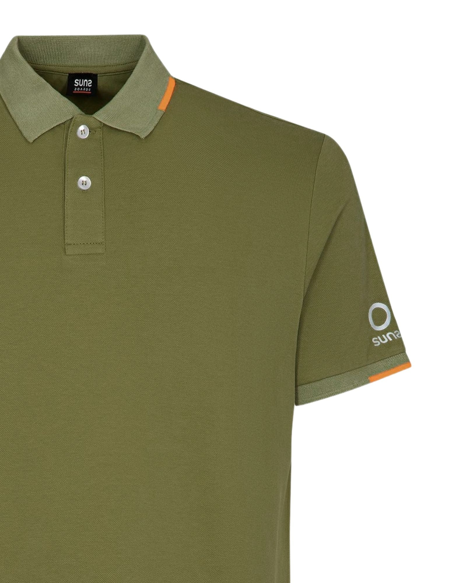 Suns Boards Federico Tag Men’s Stretch Piqué Polo Olive Regular Fit PLS61008U V3 OLIVE