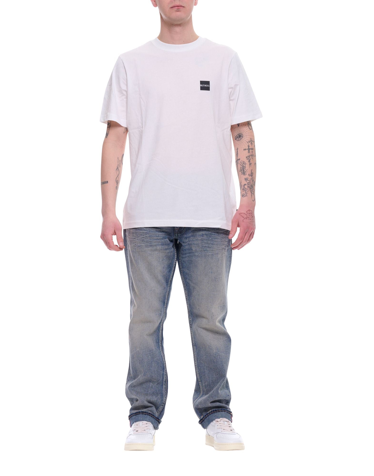 Outhere Men’s T-Shirt Bliss Offwhite Regular Fit Cotton Front Logo 4651M303B208-26046 1706 BLISS