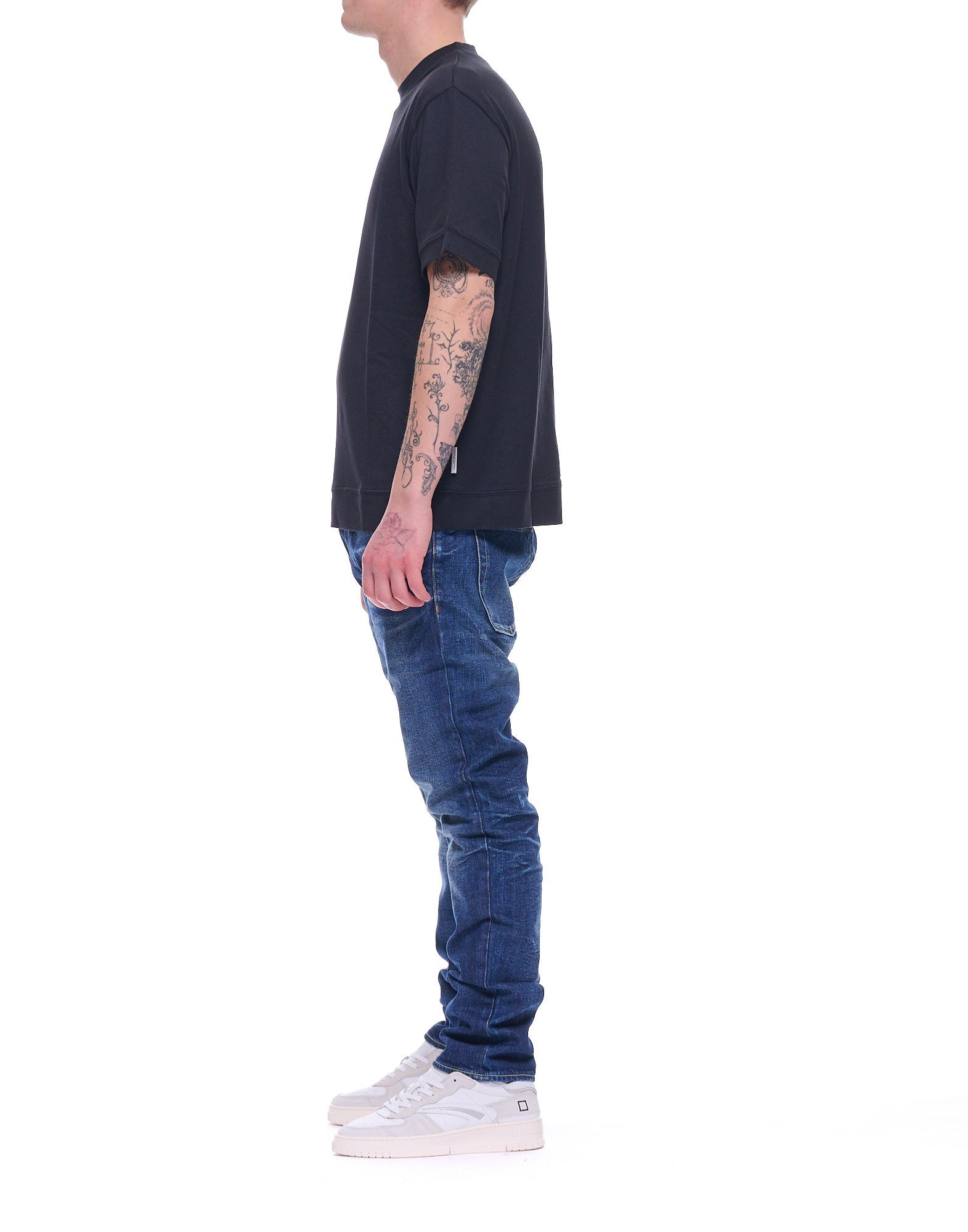 Entre Amis Jeans Uomo Slim Fit in Cotone Light Blue Made in Italy 2034L