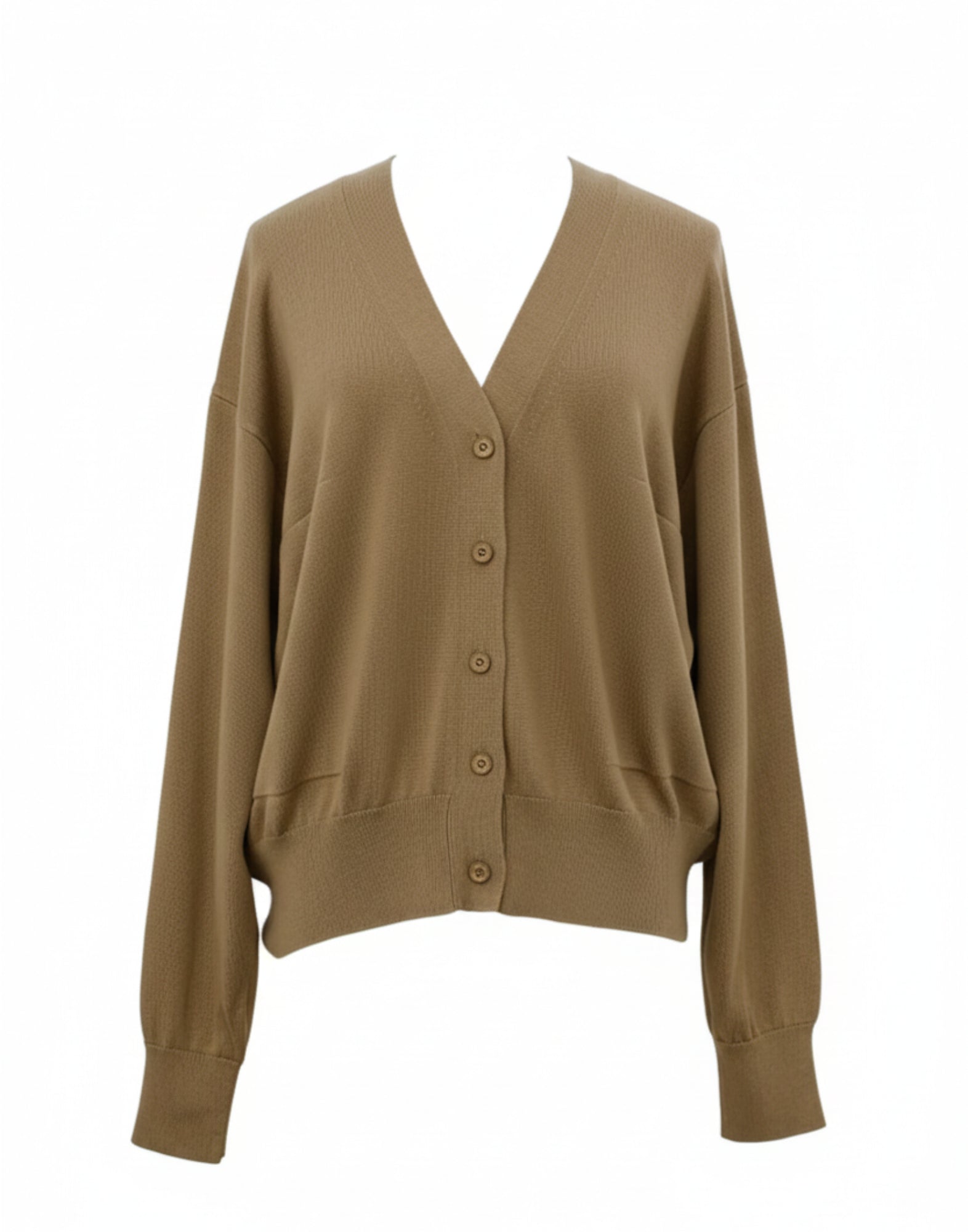 CT25308 2214 CAMEL/GREY CARDIGAN - Maglieria - CT PLAGE