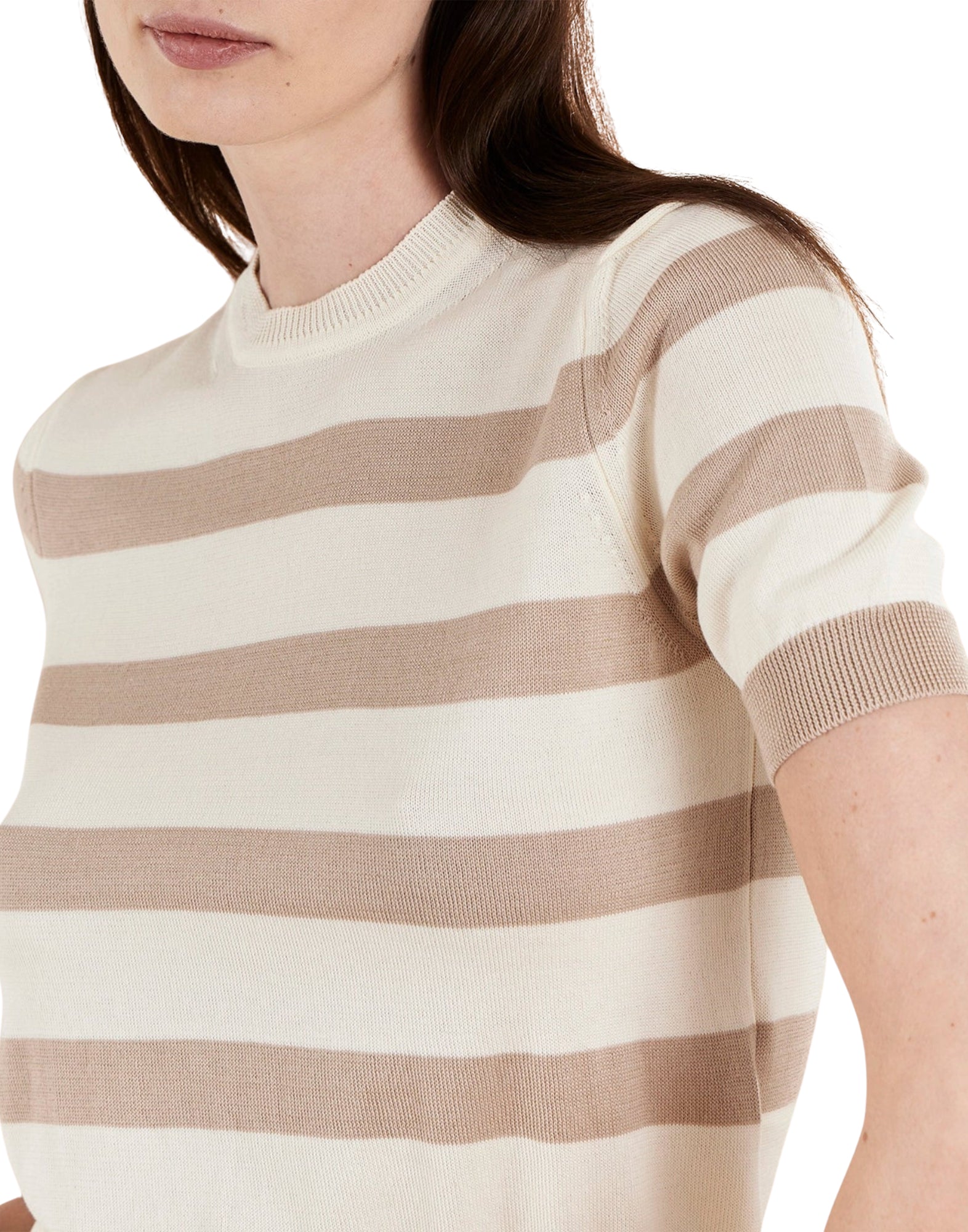 CRUNA Nina Striped Cotton T-Shirt Women Made in Italy NINA STRIPES