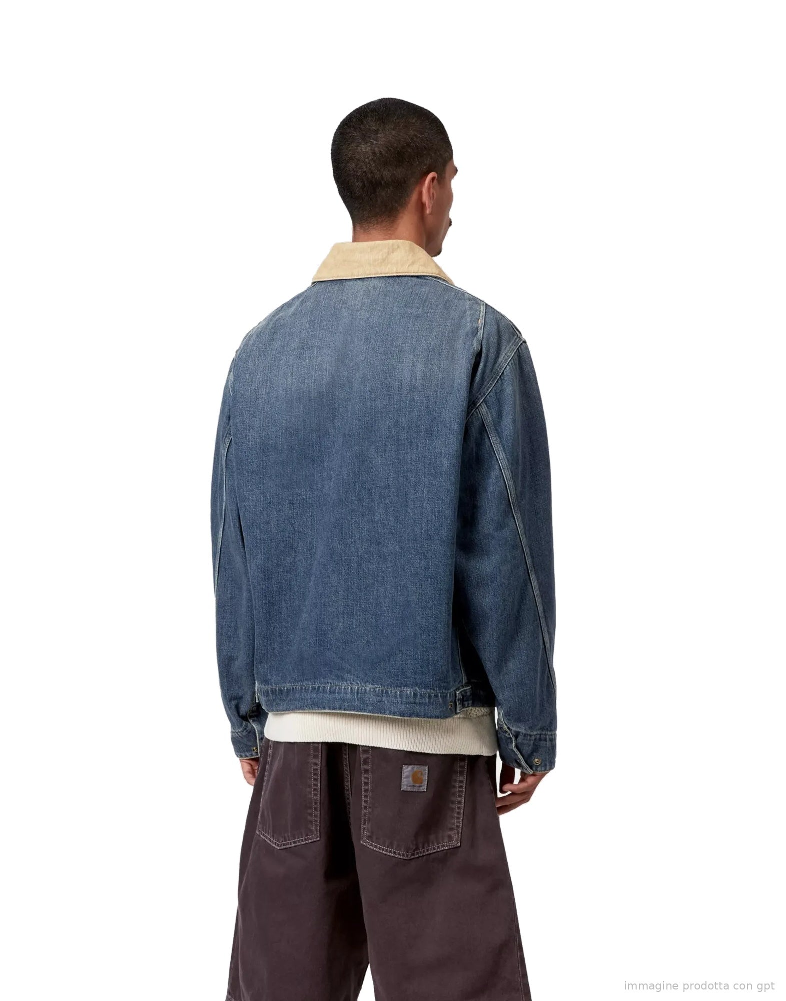 OG Detroit Jacket Blue / Dusty H Brown dark used wash
