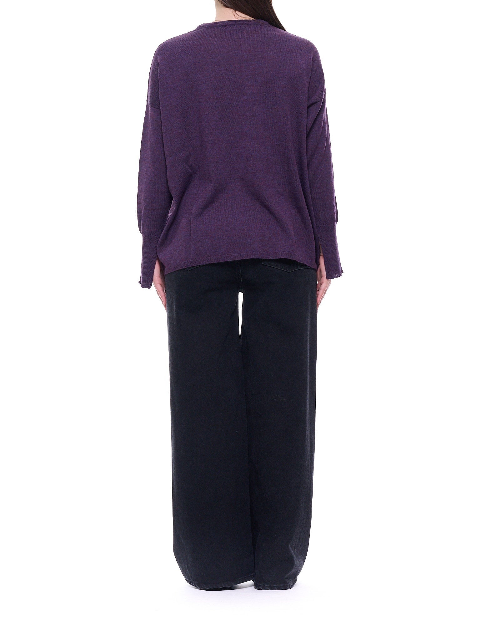 D3205TF 405 PRUGNA SWEATER - Maglieria - ARAGONA