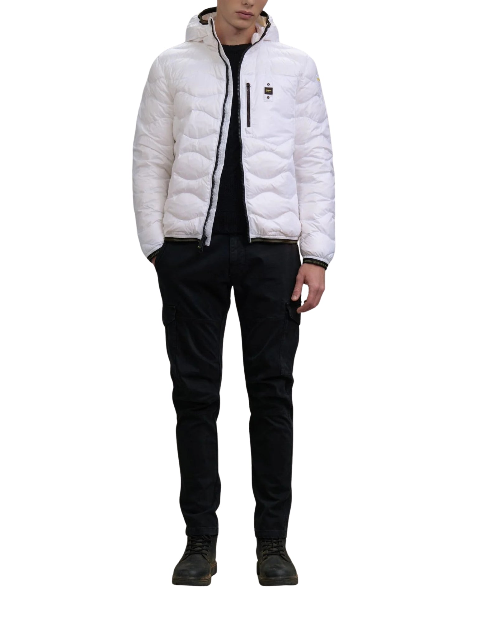 25WBLUC03074 06355 100 Weiß - Giacche - Blauer