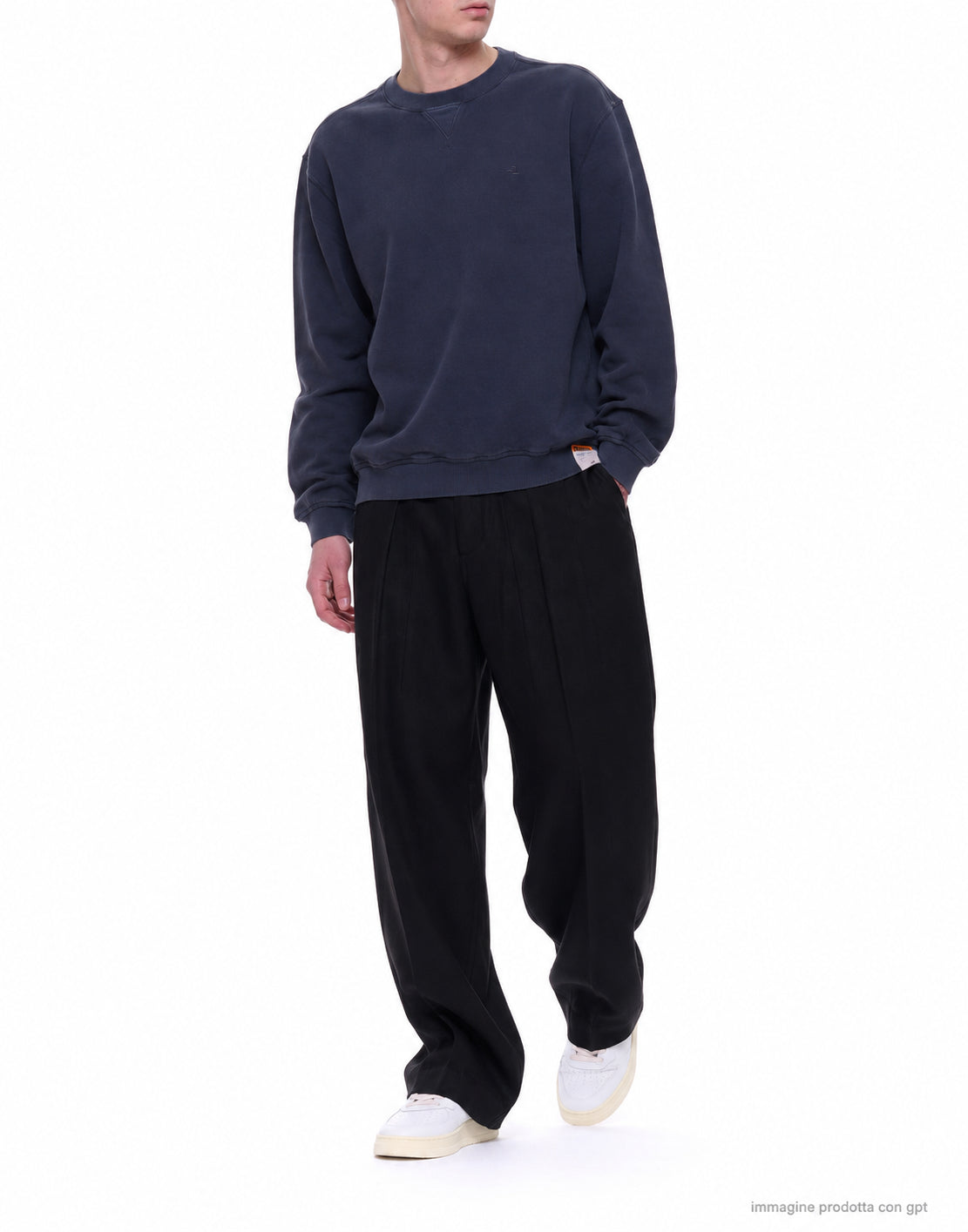 Damiano Carrot Men’s Black Linen Blend Trousers DAM10 L12 NERO