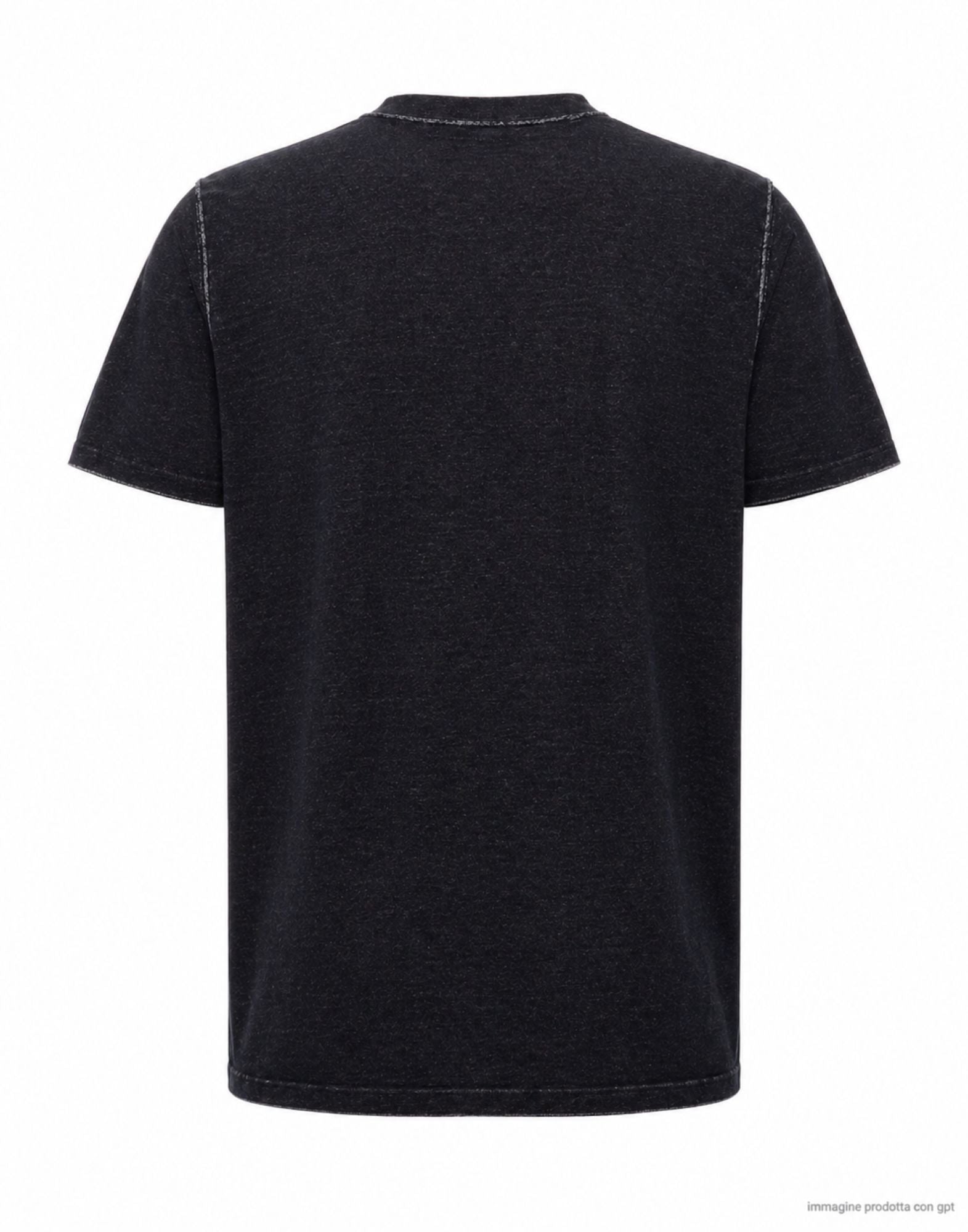 Fabrizio del Carlo T-shirt col rond en coton pour homme noir fabriqué en Italie FF3016 CC04-512 NOIR