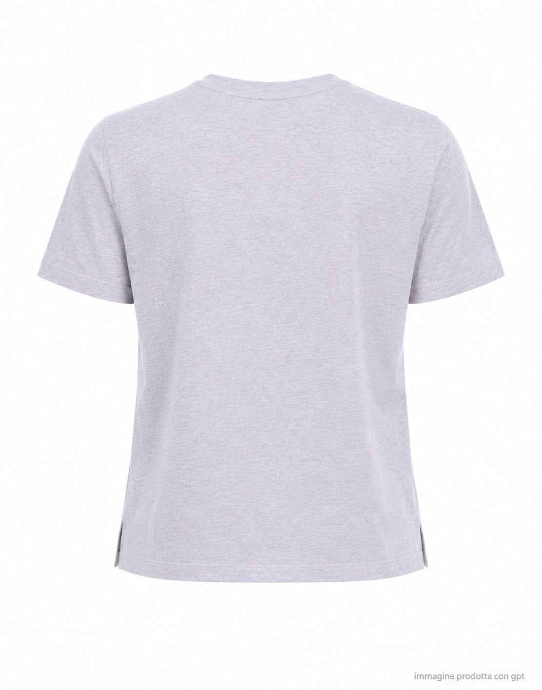 ARAGONA Mujer Basic Camiseta de Algodón Gris Nieve D3352TP 450 GRIGIO NEVE