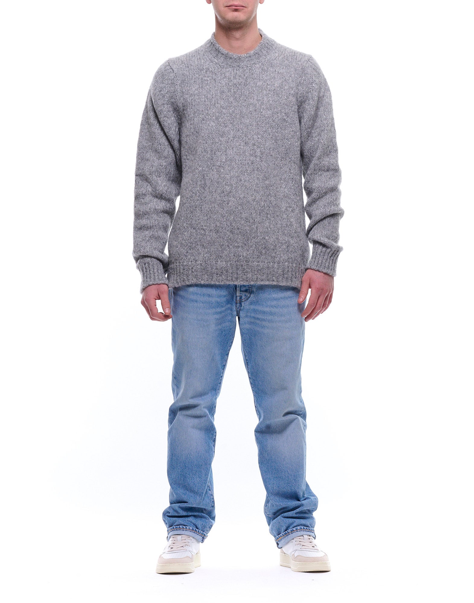 5095 253 GREY ROUND NECK - Maglieria - Fabrizio del Carlo