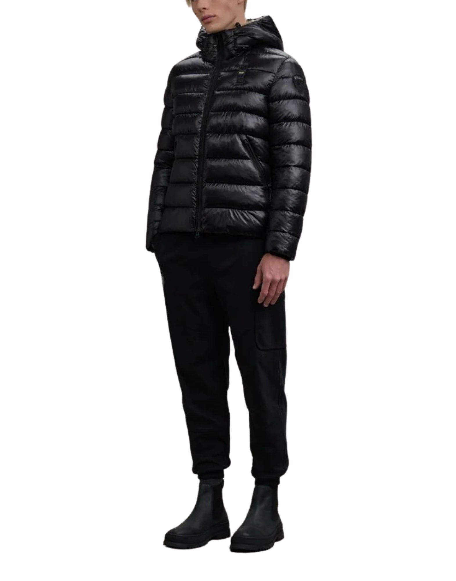 Blauer USA Adams Eco Nylon Huvjacka Herr 25BLUC02079 AO5958 999EI SVART