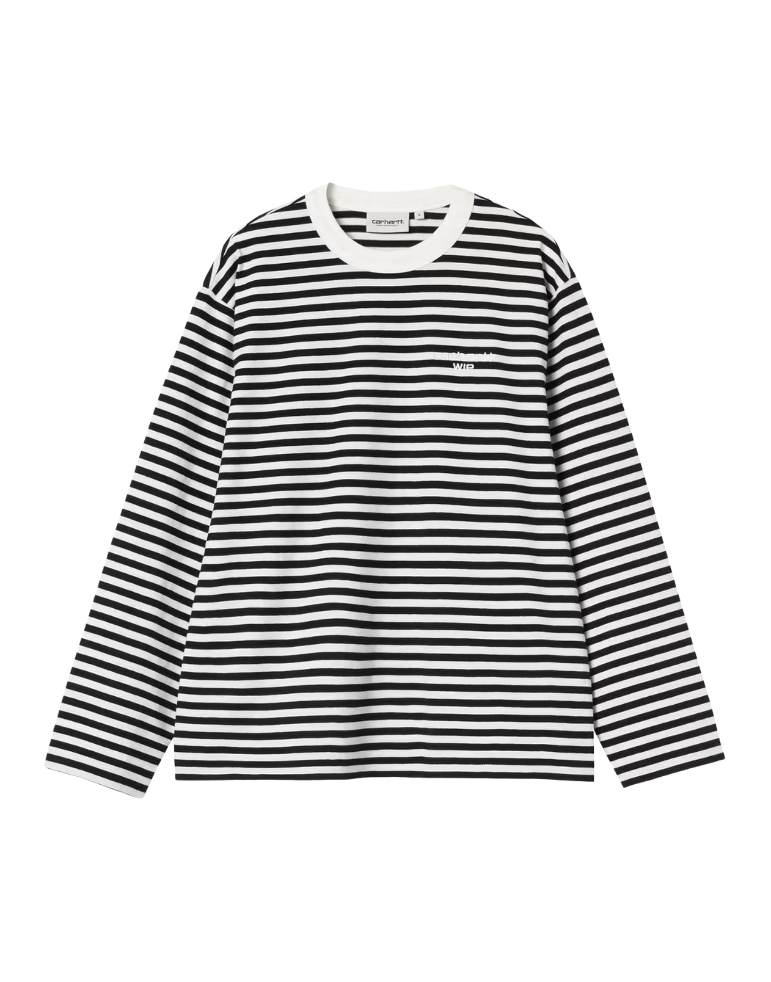 Carhartt WIP Ezrat Long Sleeve Stripe T-Shirt Black Wax Women’s I036345 3KRXX