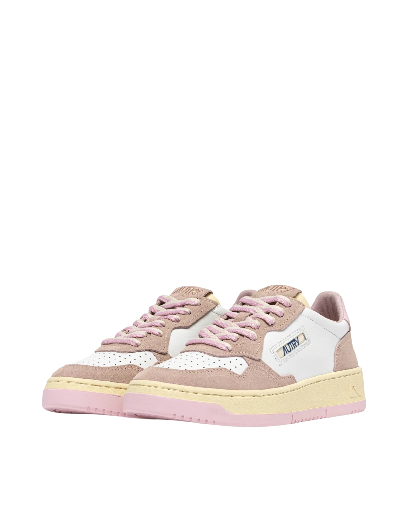 Autry Medalist Low – Women’s Suede & Leather Sneakers Pale Lilac/Phard AULW BW01
