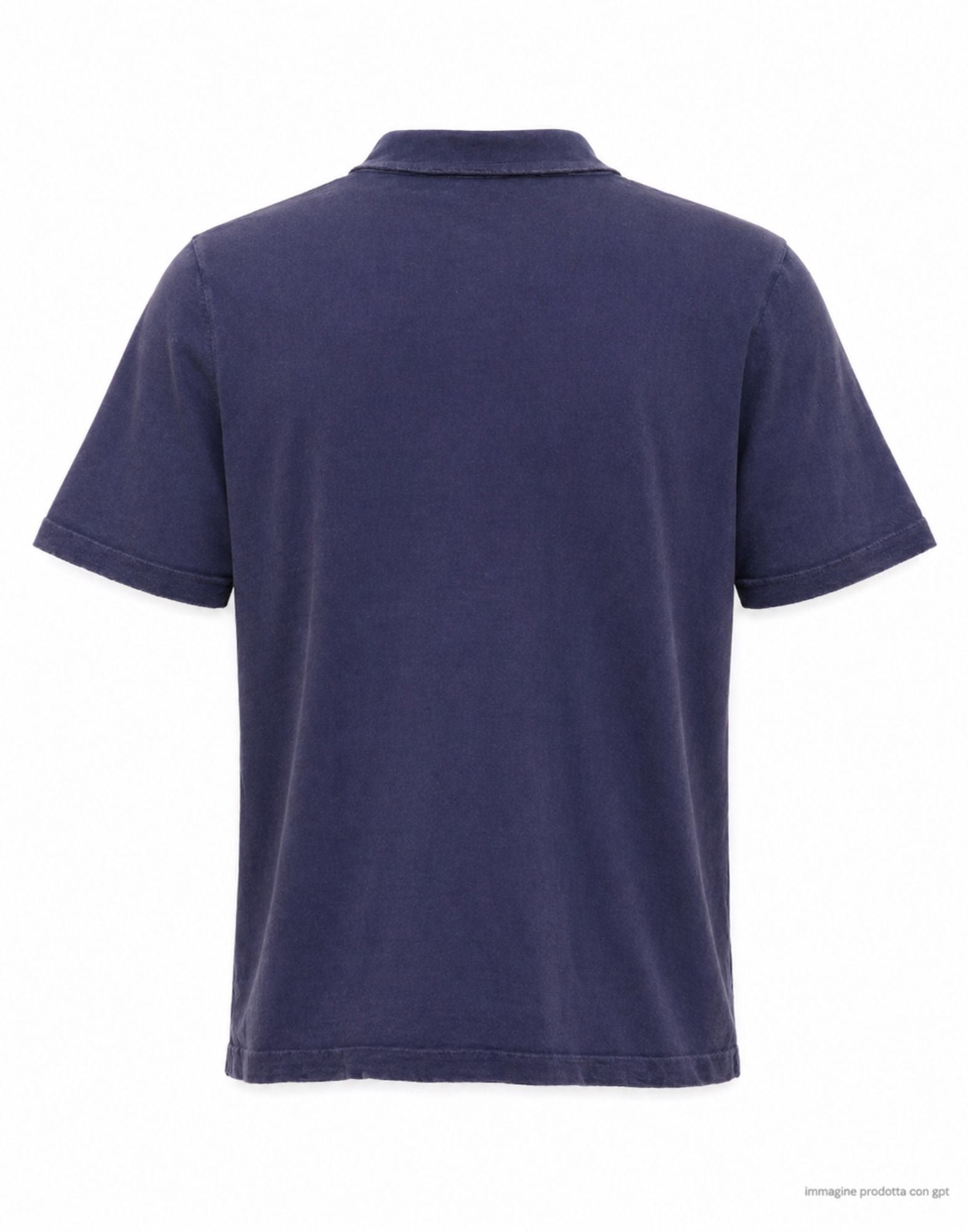 Fabrizio Del Carlo Polo de hombre, algodón azul Short Manga Regular Fit, Made in Italy FF3077 CC16-166 AZUL