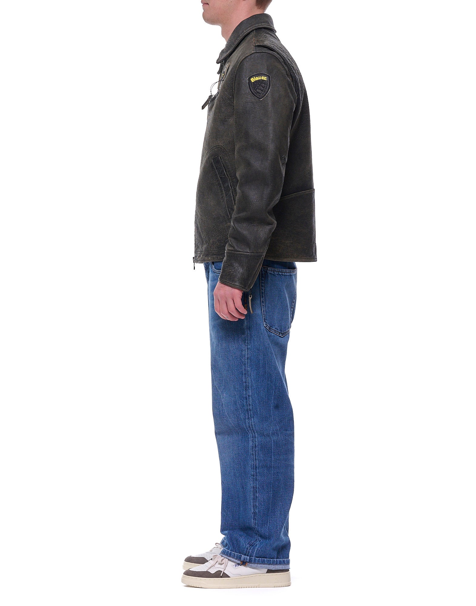 2313-7336 BLACK LEATHER JACKET - Giacche - Blauer