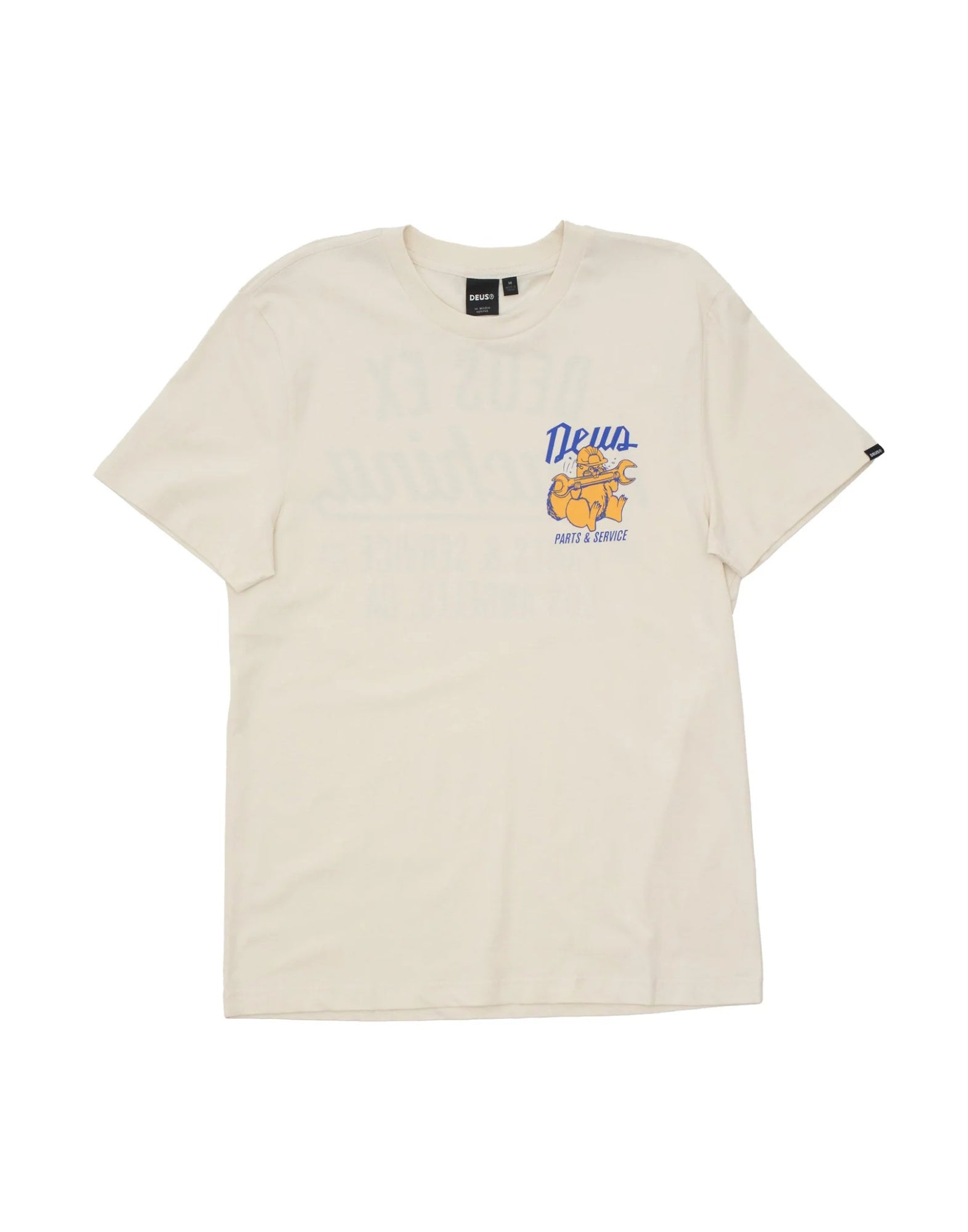 티셔츠 맨 DMP251953C 더러운 흰색 오버 브라이트 티 Deus Ex Machina