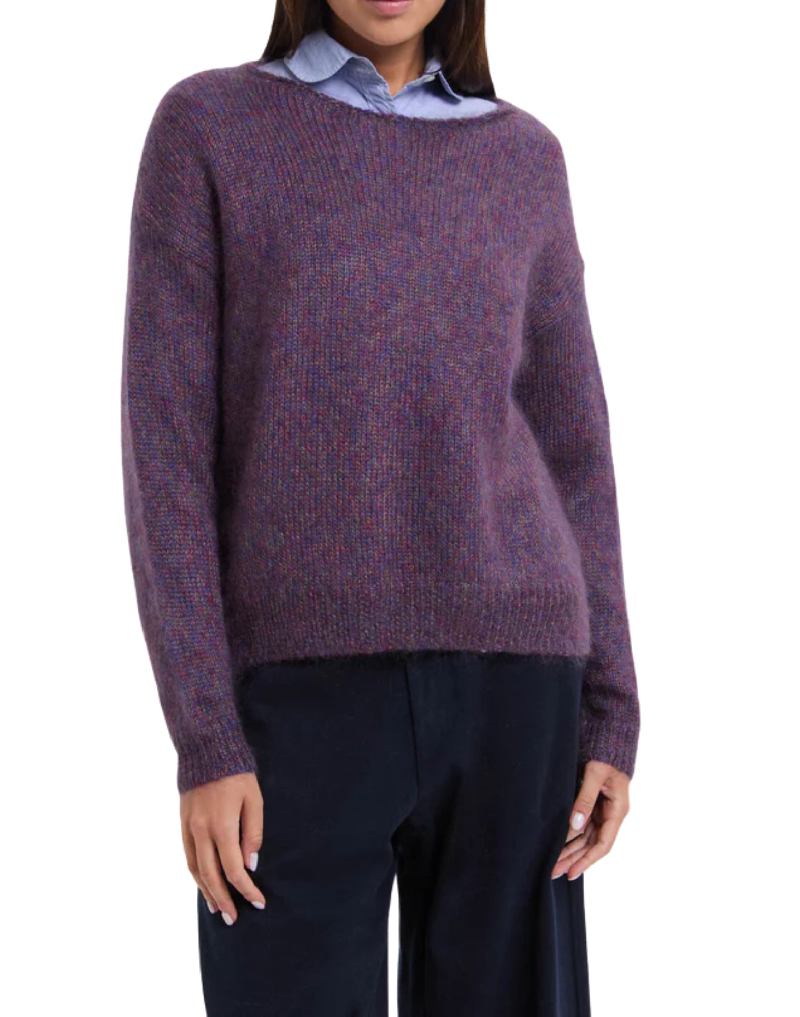 CT24310 83PRP PURPLE PULLOVER - Maglieria - CT PLAGE