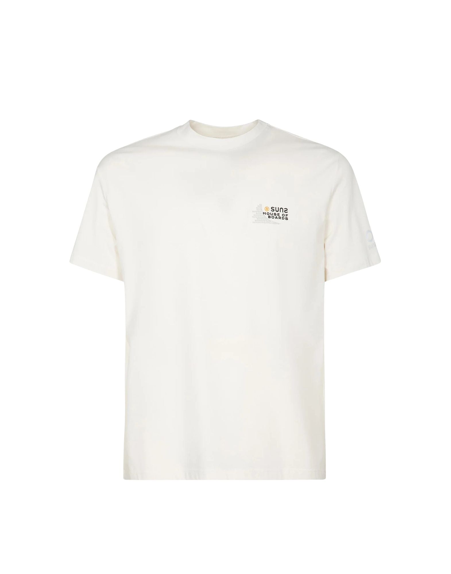SUNS Boards Paolo Text Cotton T-Shirt Off White Men’s TSS61022U V1 OFF-WHITE