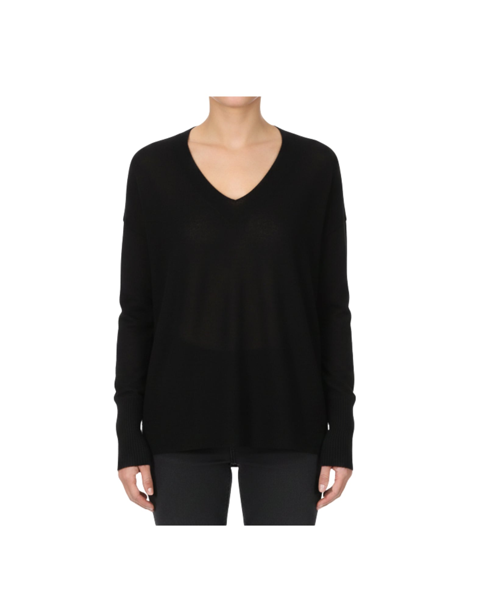 D3204TF 101 BLACK SWEATER - Maglieria - ARAGONA