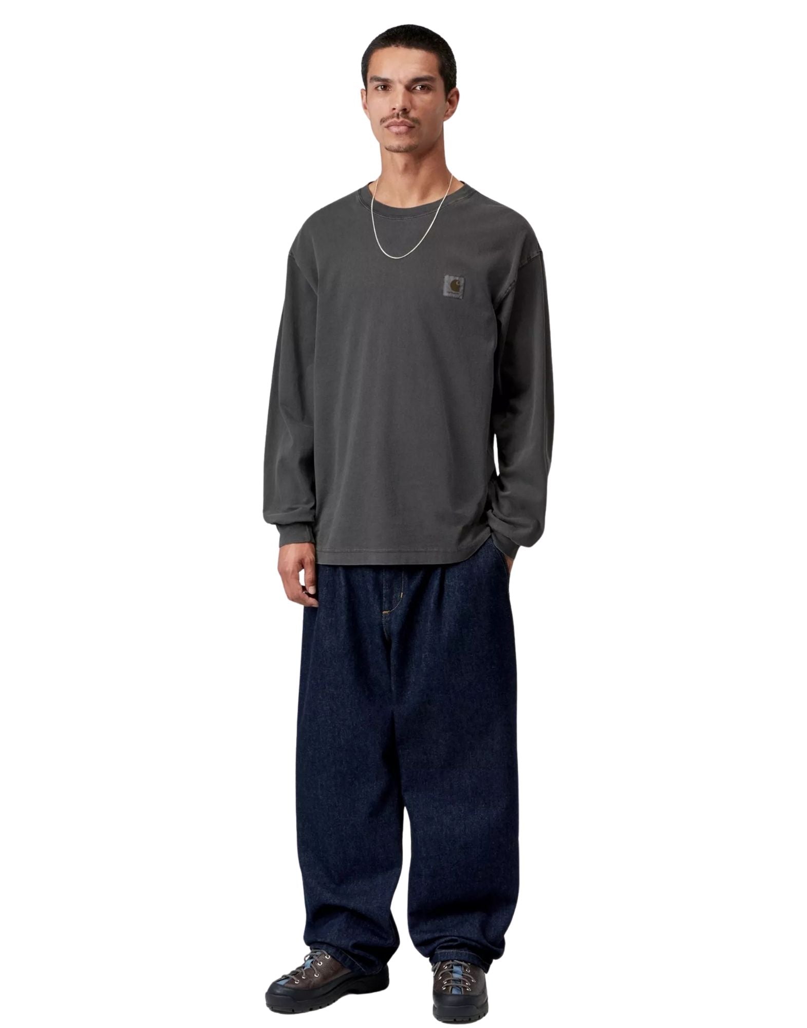 L/S Vista T-Shirt Black garment dyed