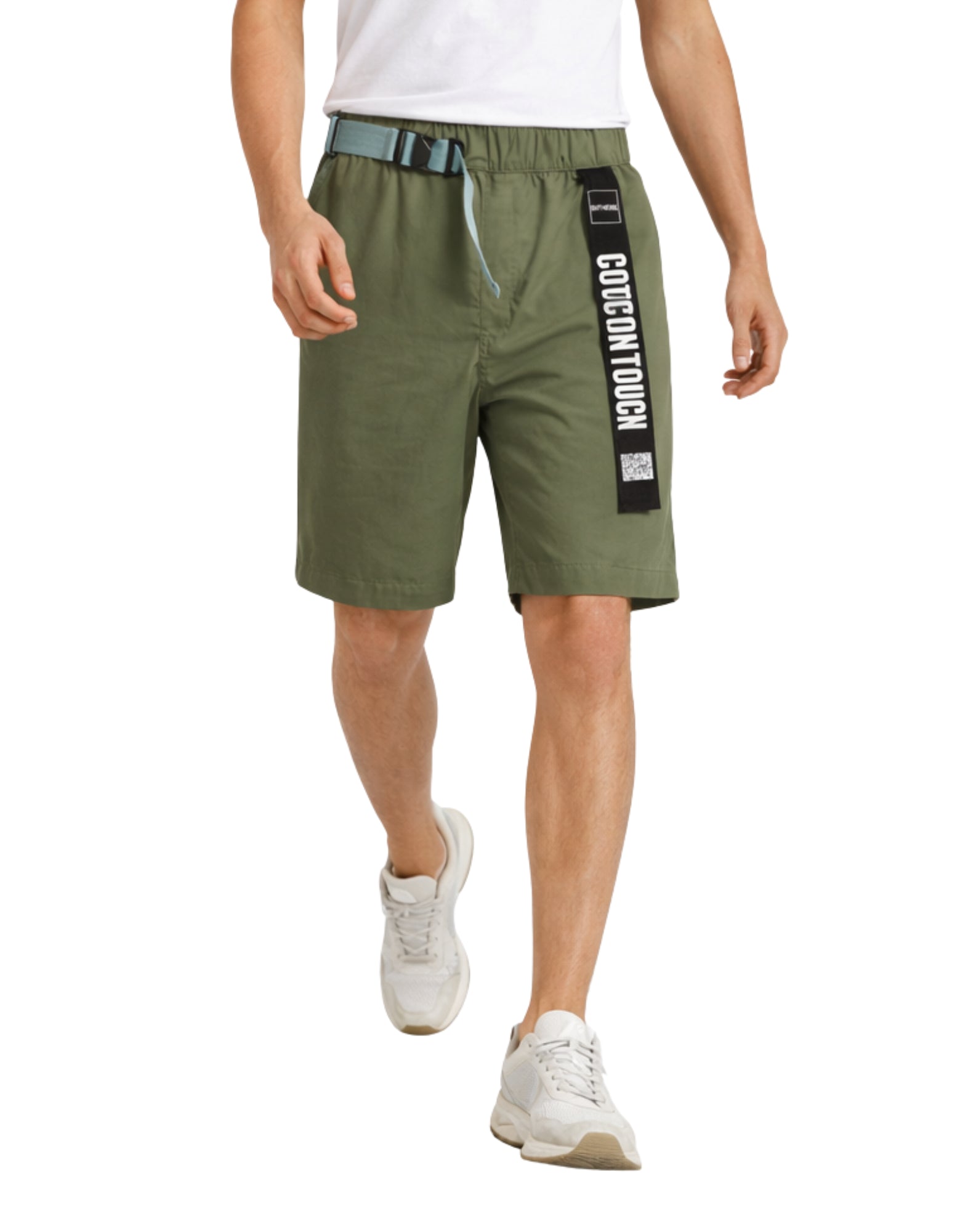 Outhere Rêve Bermuda Shorts Green – Men’s Technical Shorts with Belt 4648M206B203 1873 REVE BERMUDA
