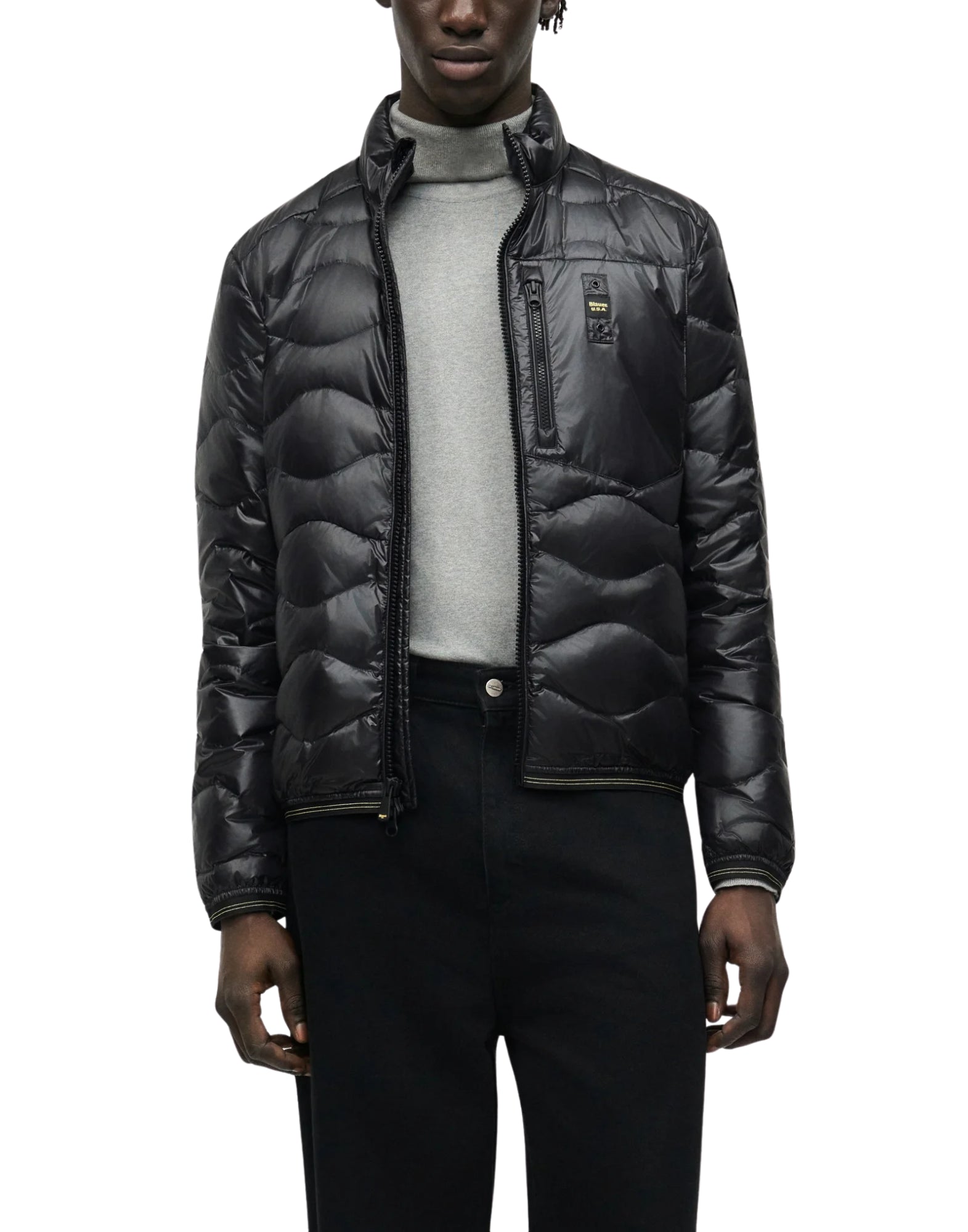 Blauer Daniel Men’s Down Jacket Black – 90/10 Down Fill, Two-Way Zip 26SBLUC03178-006719-CRDS- 999